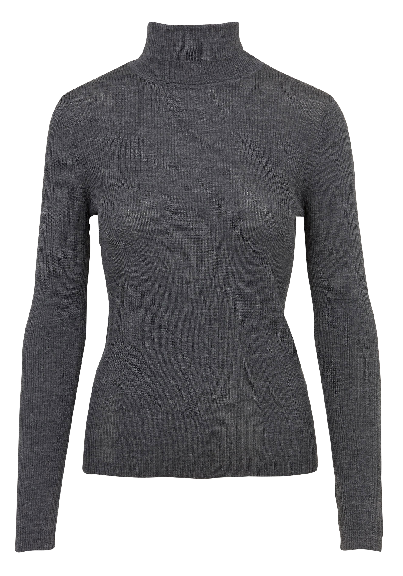 Pull cintré col roulé en laine mélangée KOOKAI Gris
