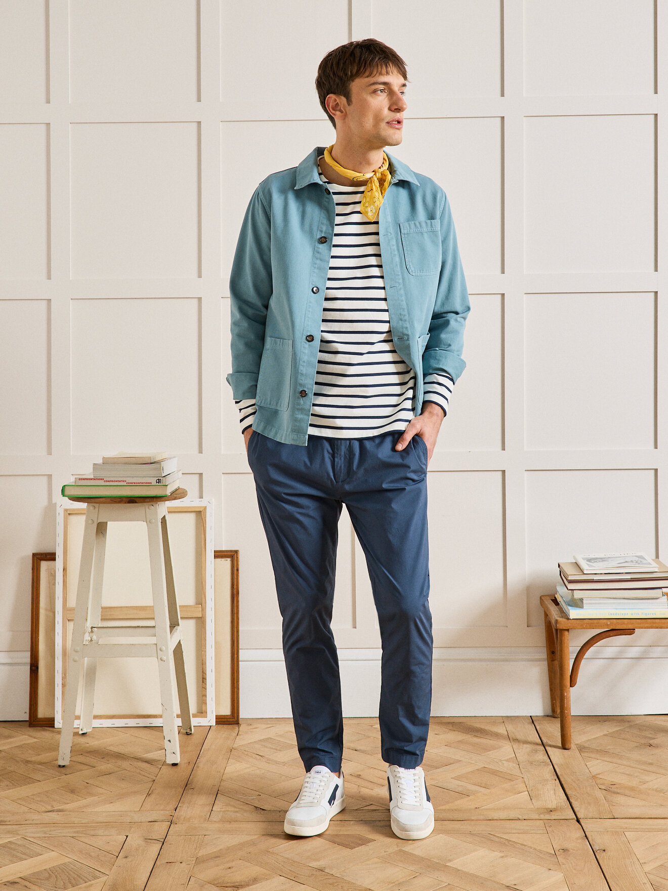 Organic cotton striped T-shirt CYRILLUS Blue