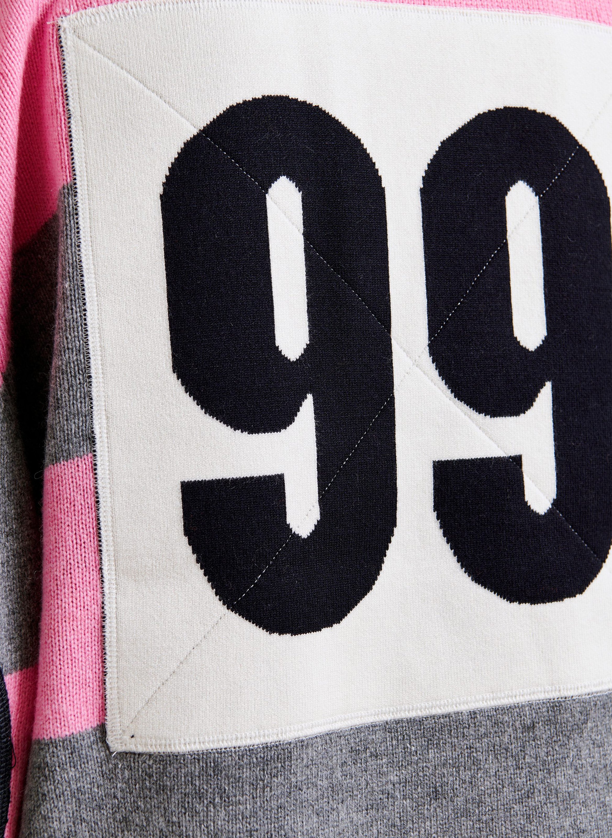 Oversized striped polo ESSENTIEL ANTWERP Grey