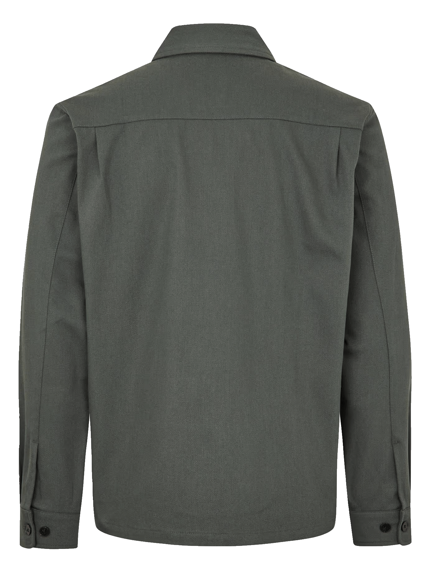 Camisa de lino y algodón con cuello clásico SAMSOE SAMSOE Verde