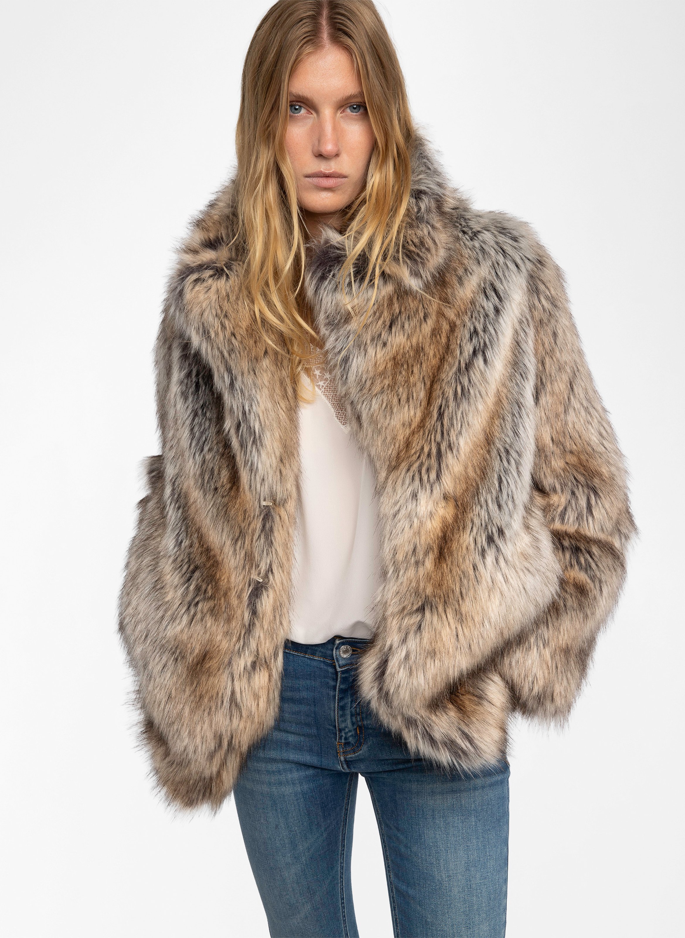 Cappotto corto effetto pelliccia ZADIG&VOLTAIRE Beige