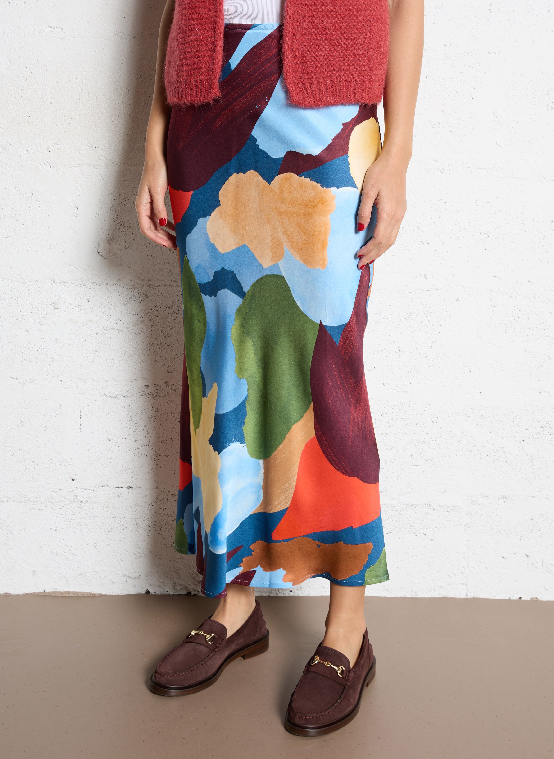 Jupe longue imprimée NEVER FULLY DRESSED Multicolore