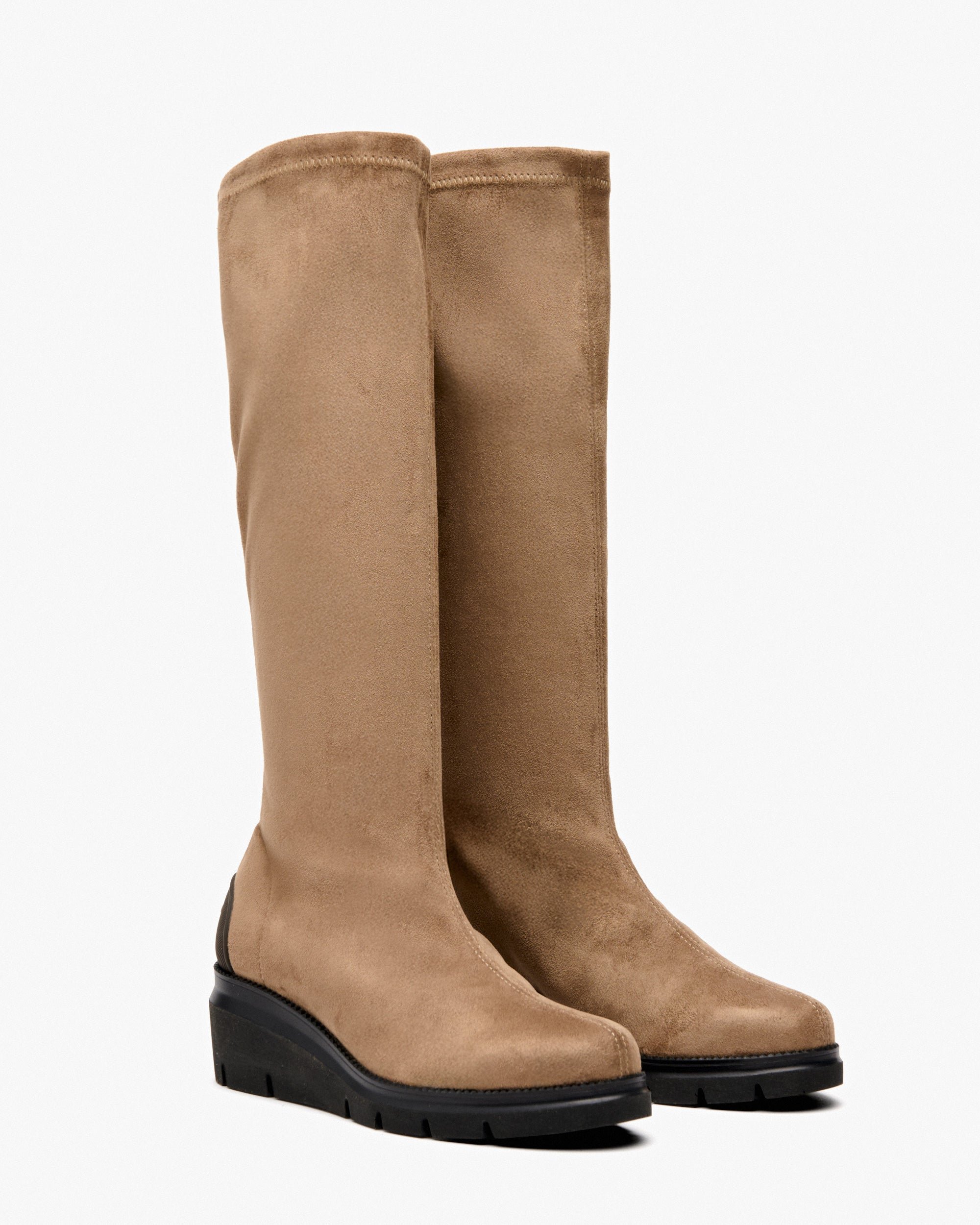 Gray stretch fabric suede effect boots PEDRO MIRALLES Grey