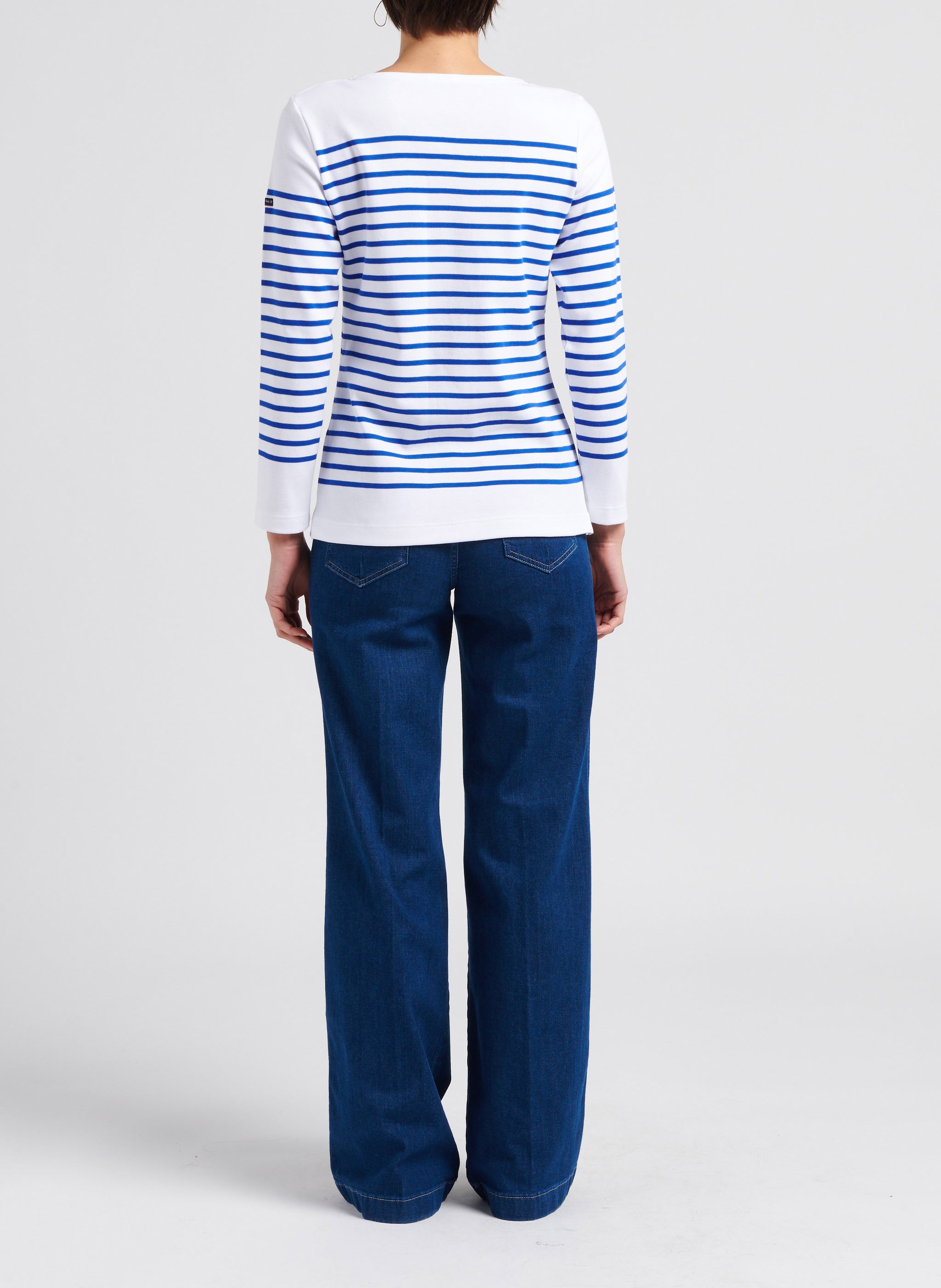 Matrosenshirt aus Jersey mit U-Boot-Ausschnitt ARMOR LUX Weiss