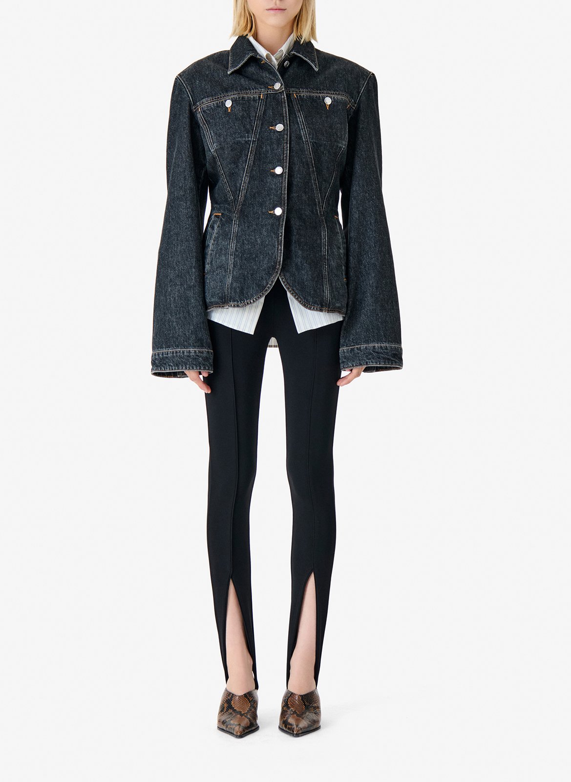 Veste cintrée col classique en coton mélangé IRO Jean brut