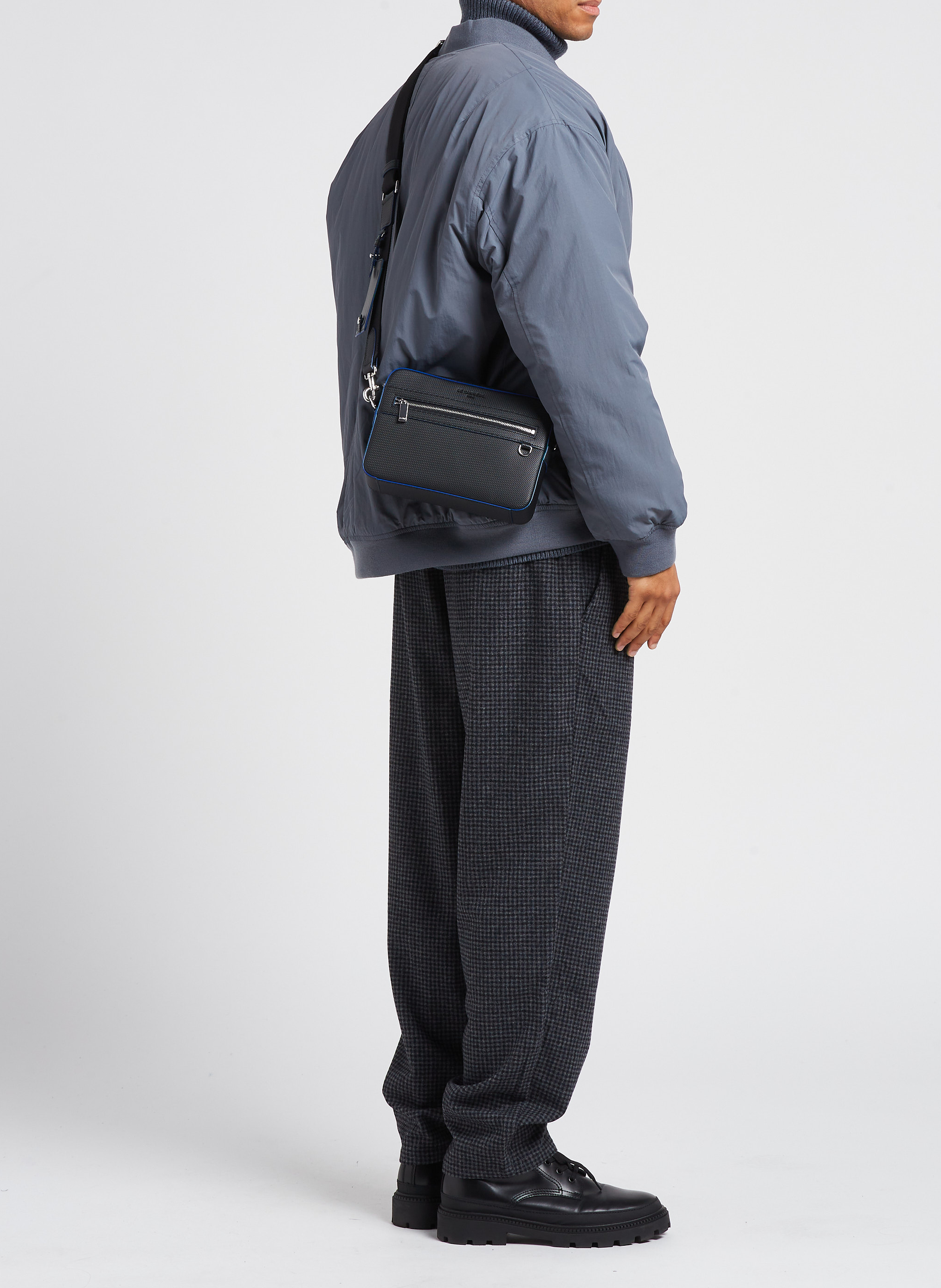 Pantalon chino 7/8 ème en laine mélangée imprimé MINIMUM Argent