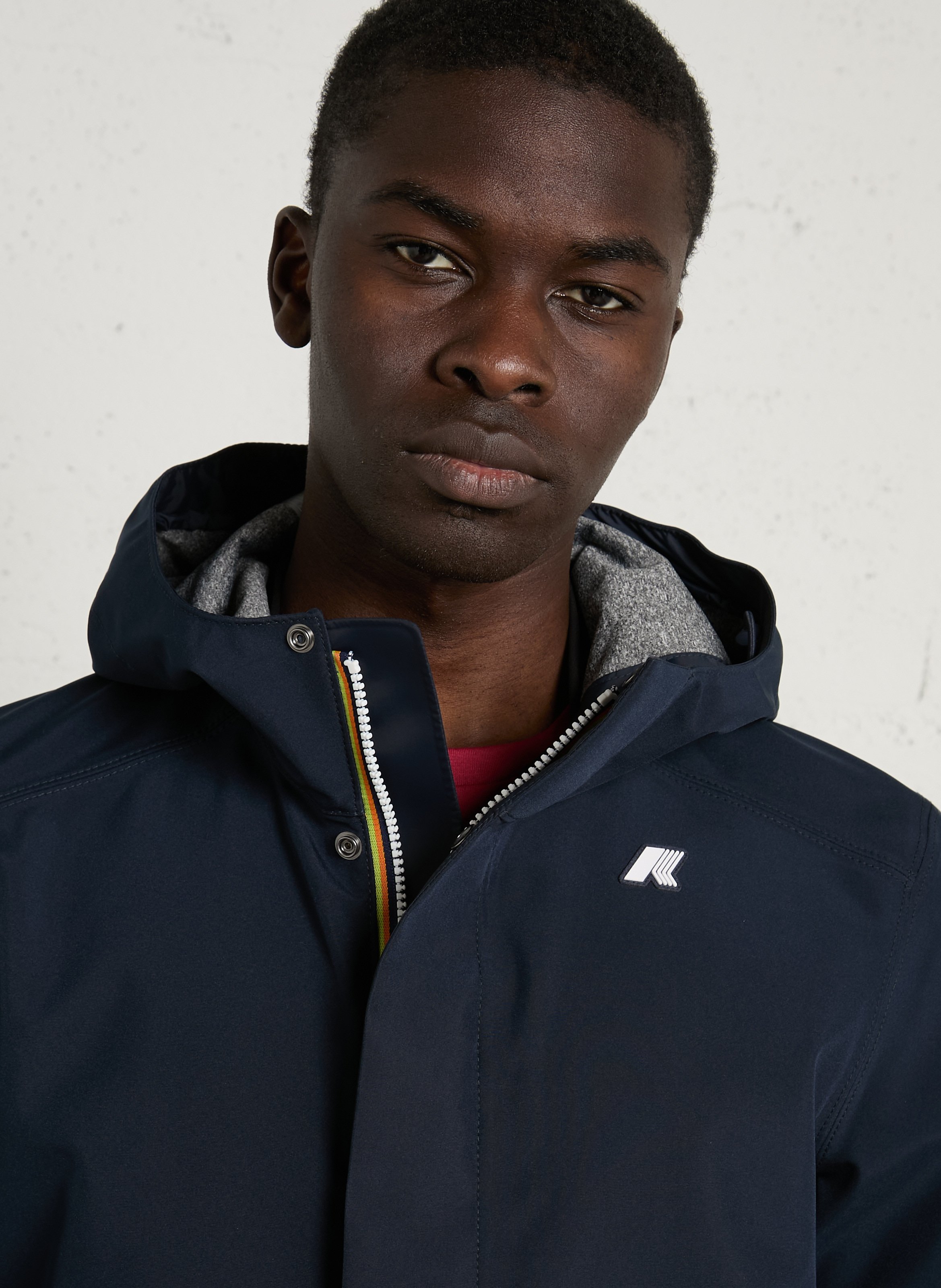 Imperméable droit col montant K-WAY Bleu