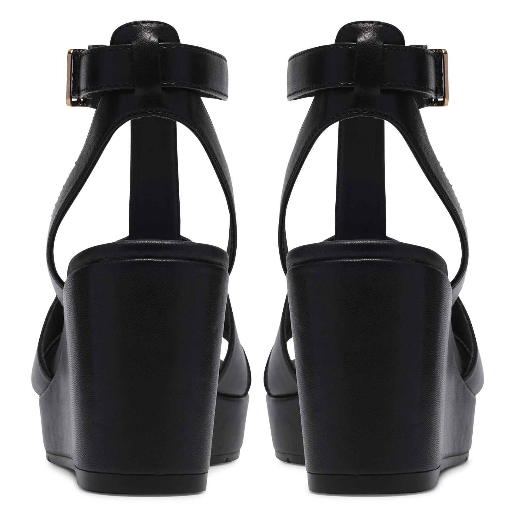 Fabia leather wedge sandals CLARKS Black