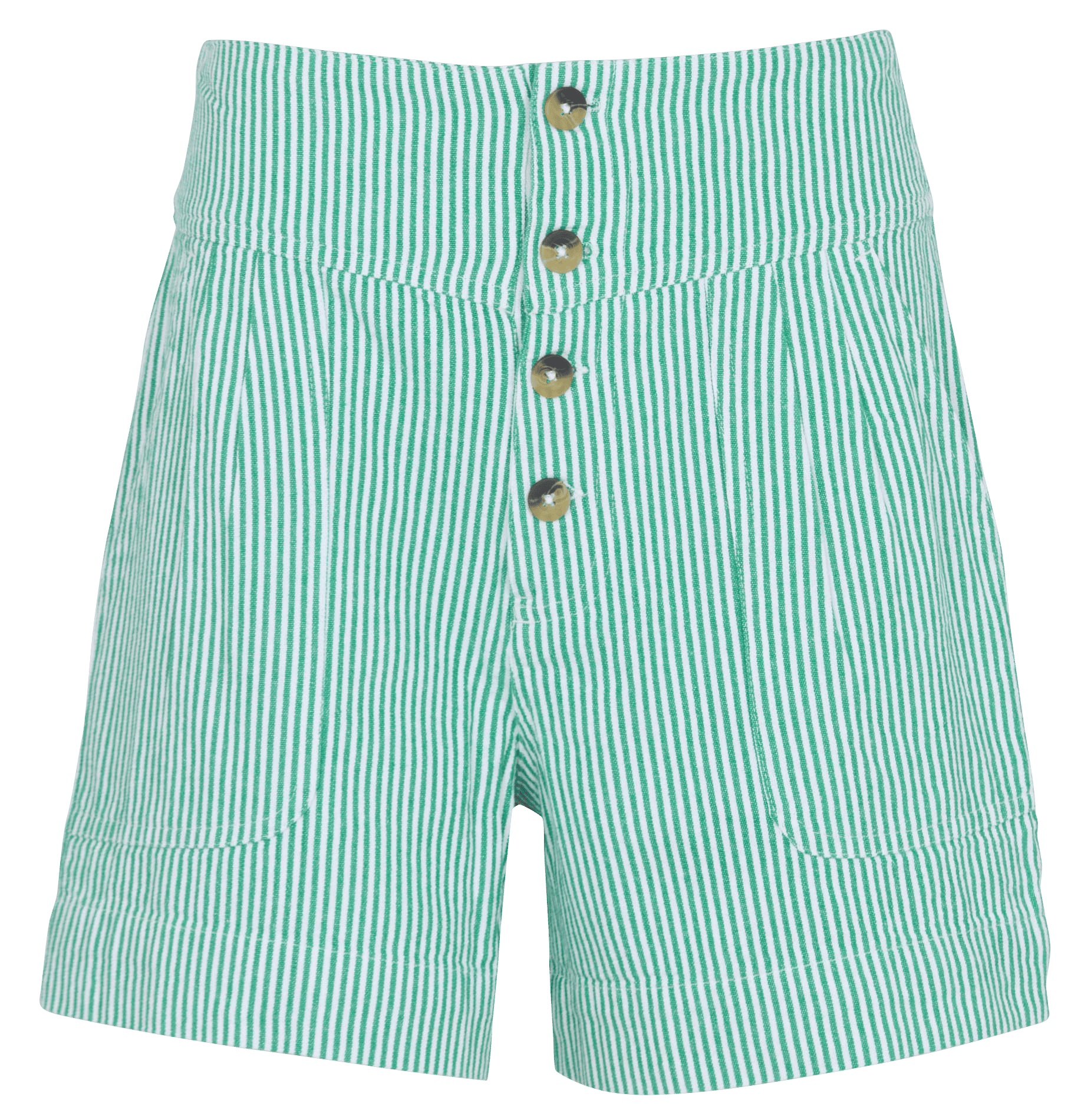 Kurze High-Waist-Hose aus Bio-Baumwolle. LEON & HARPER