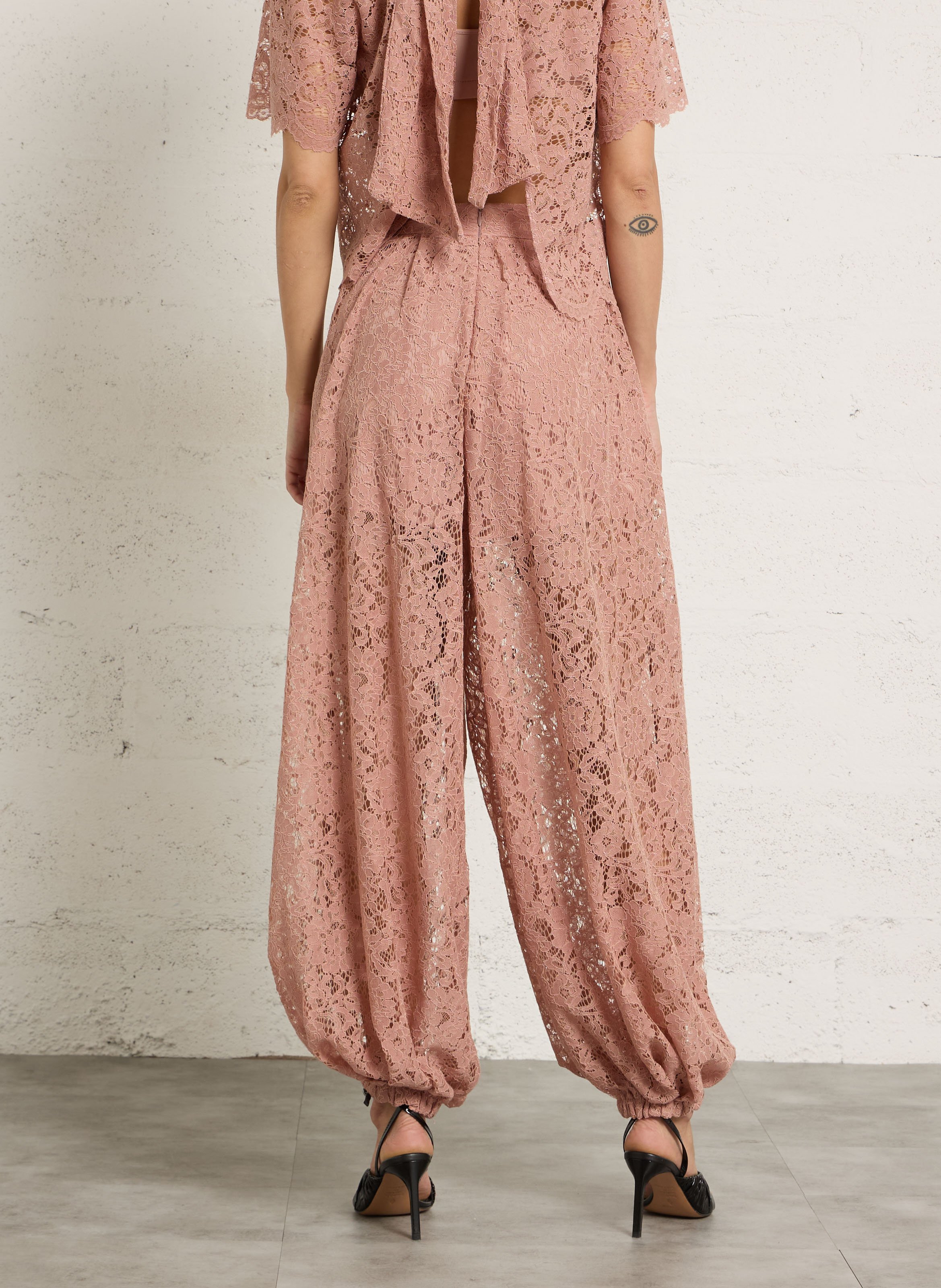 Pantalon bouffant en dentelle IMPERIAL Rose