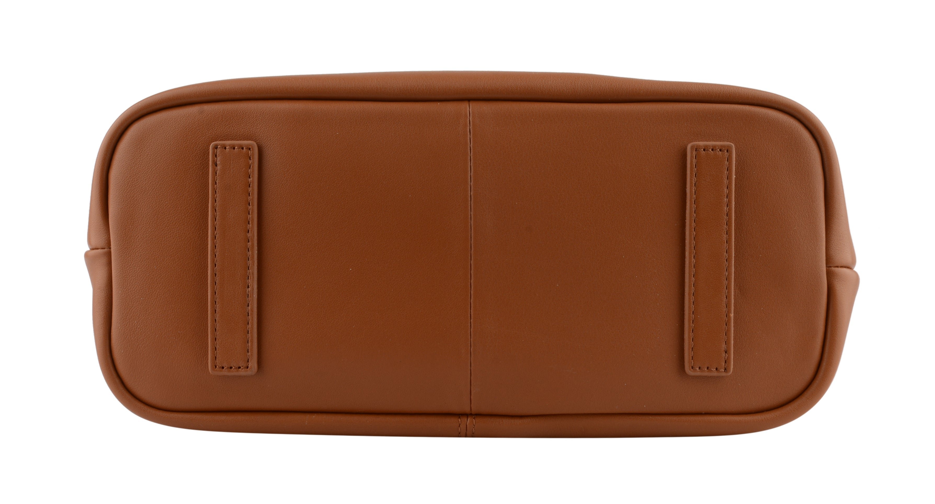 Calfskin leather shoulder bag Brown