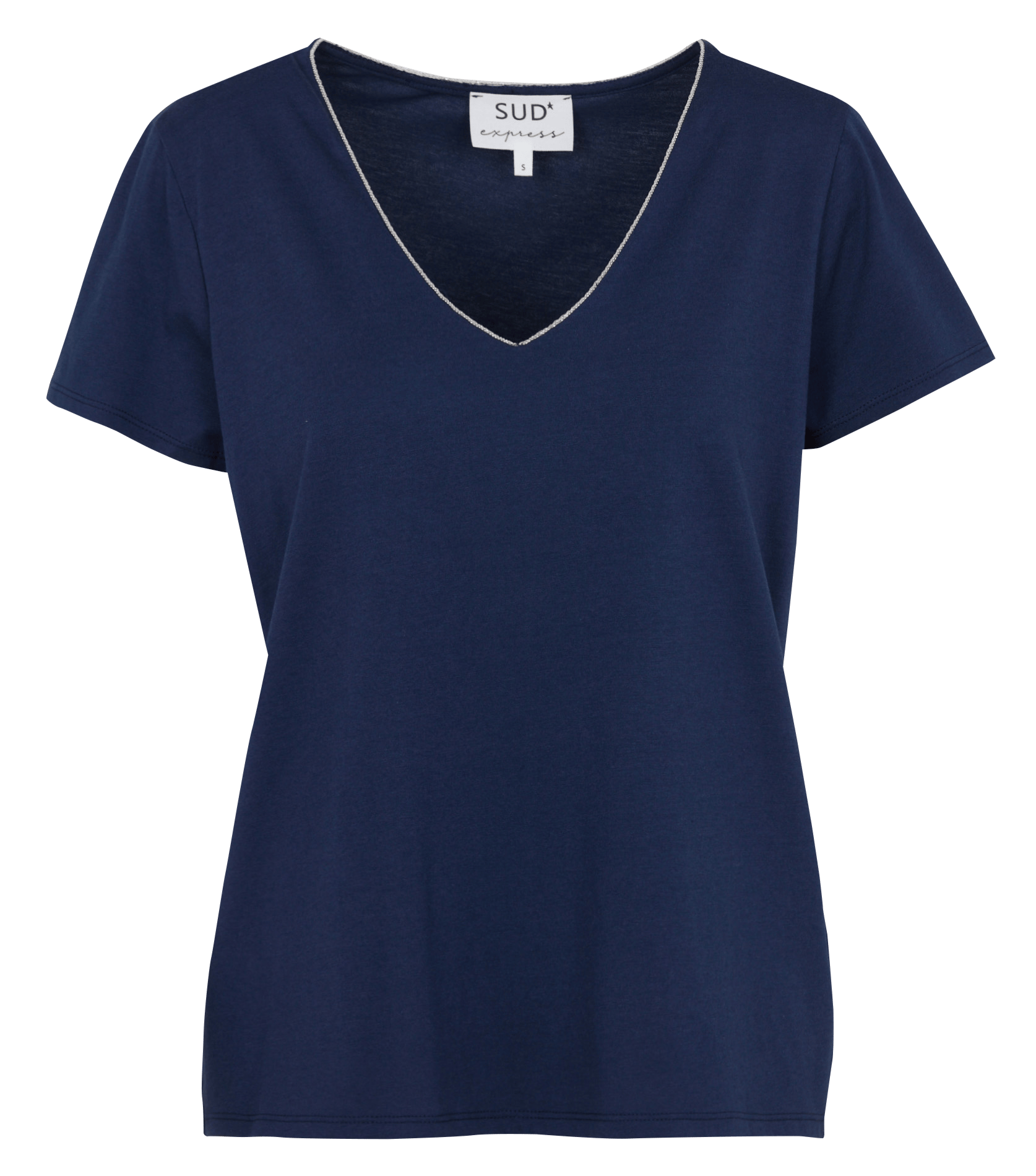 Basic cotton-mix T-shirt SUD EXPRESS Blue