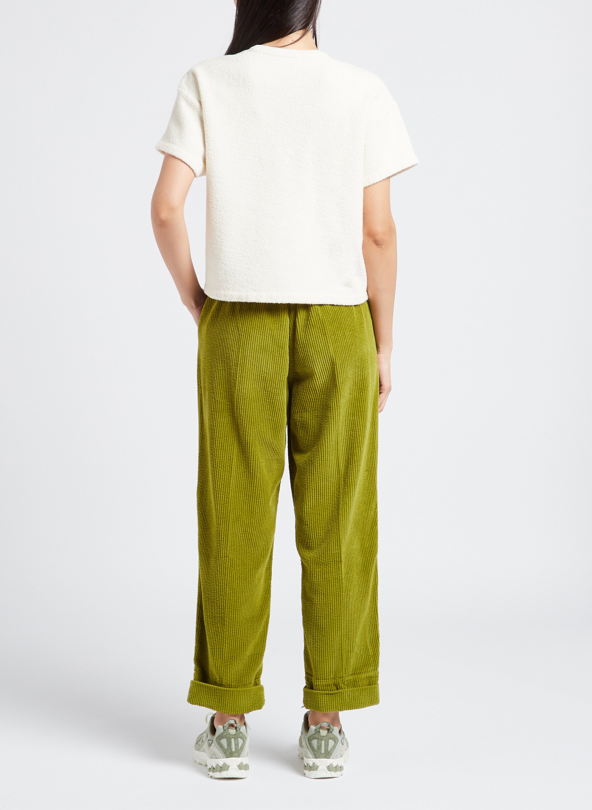 Loose-fit round-neck organic cotton T-shirt AMERICAN VINTAGE Beige