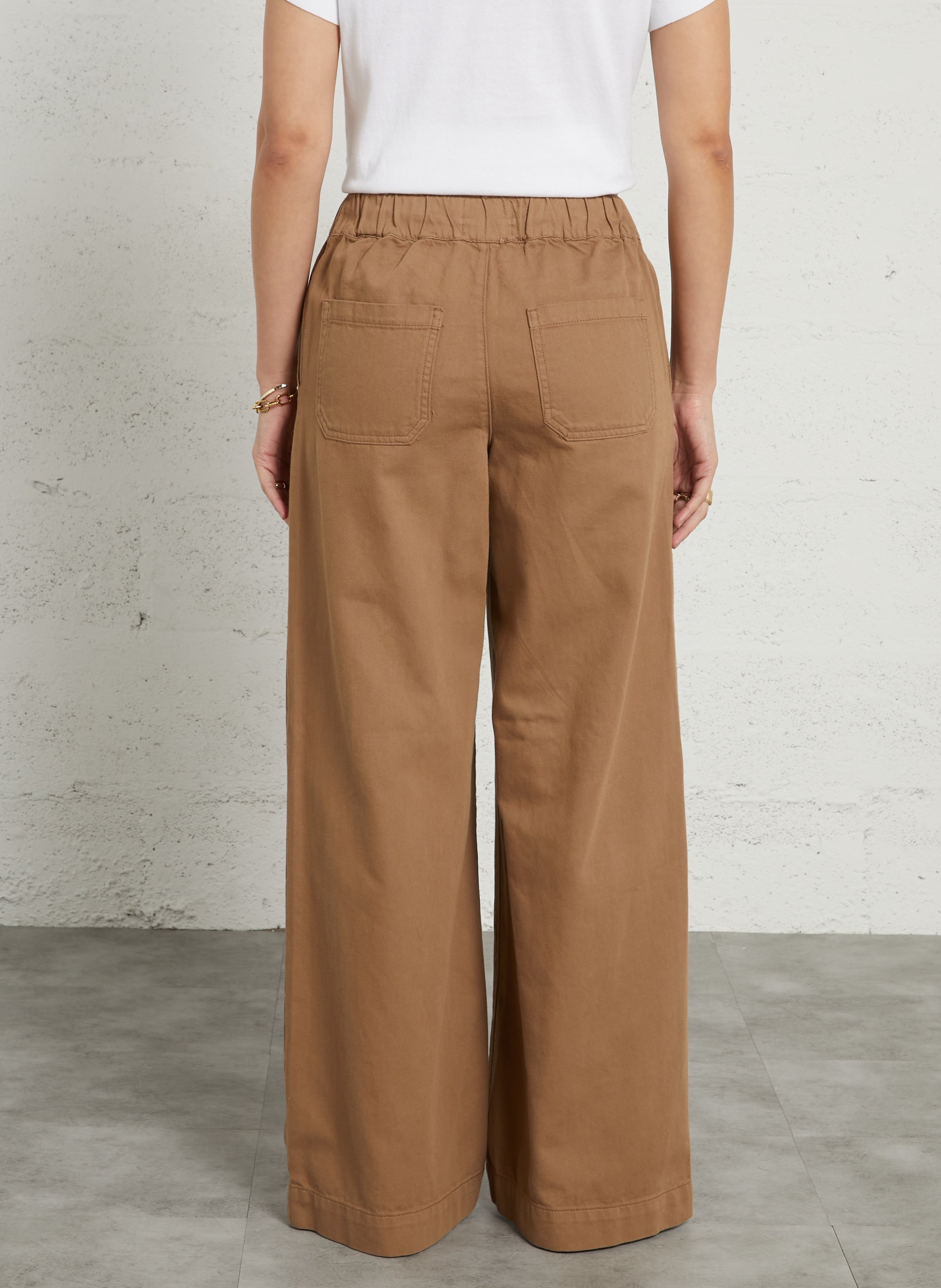 Wide cotton trousers  MAISON 123 Brown