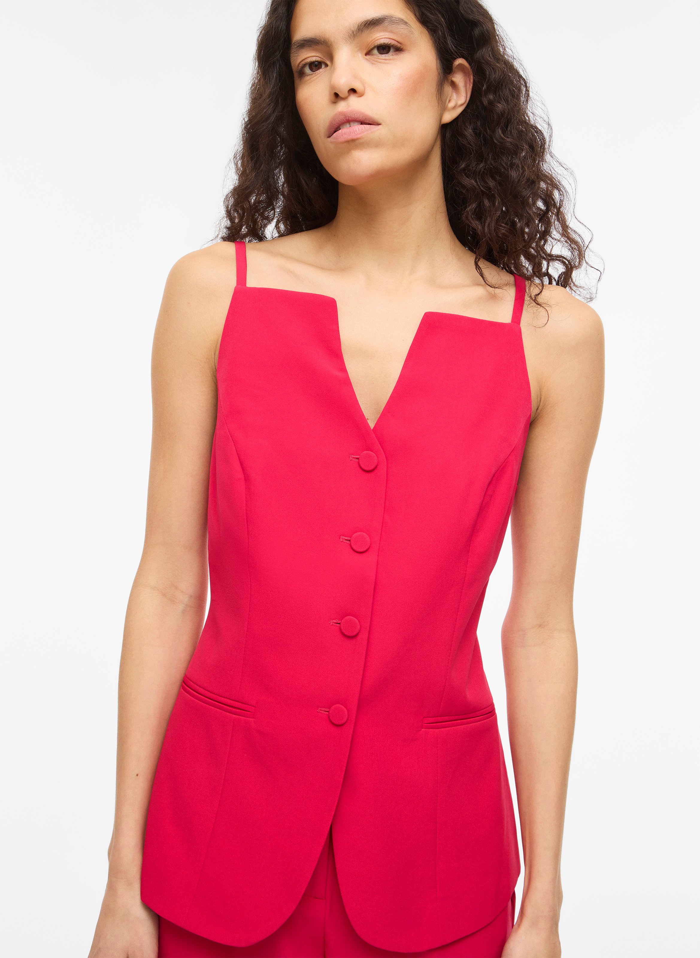 Top recto cuadrado VILA Rosa