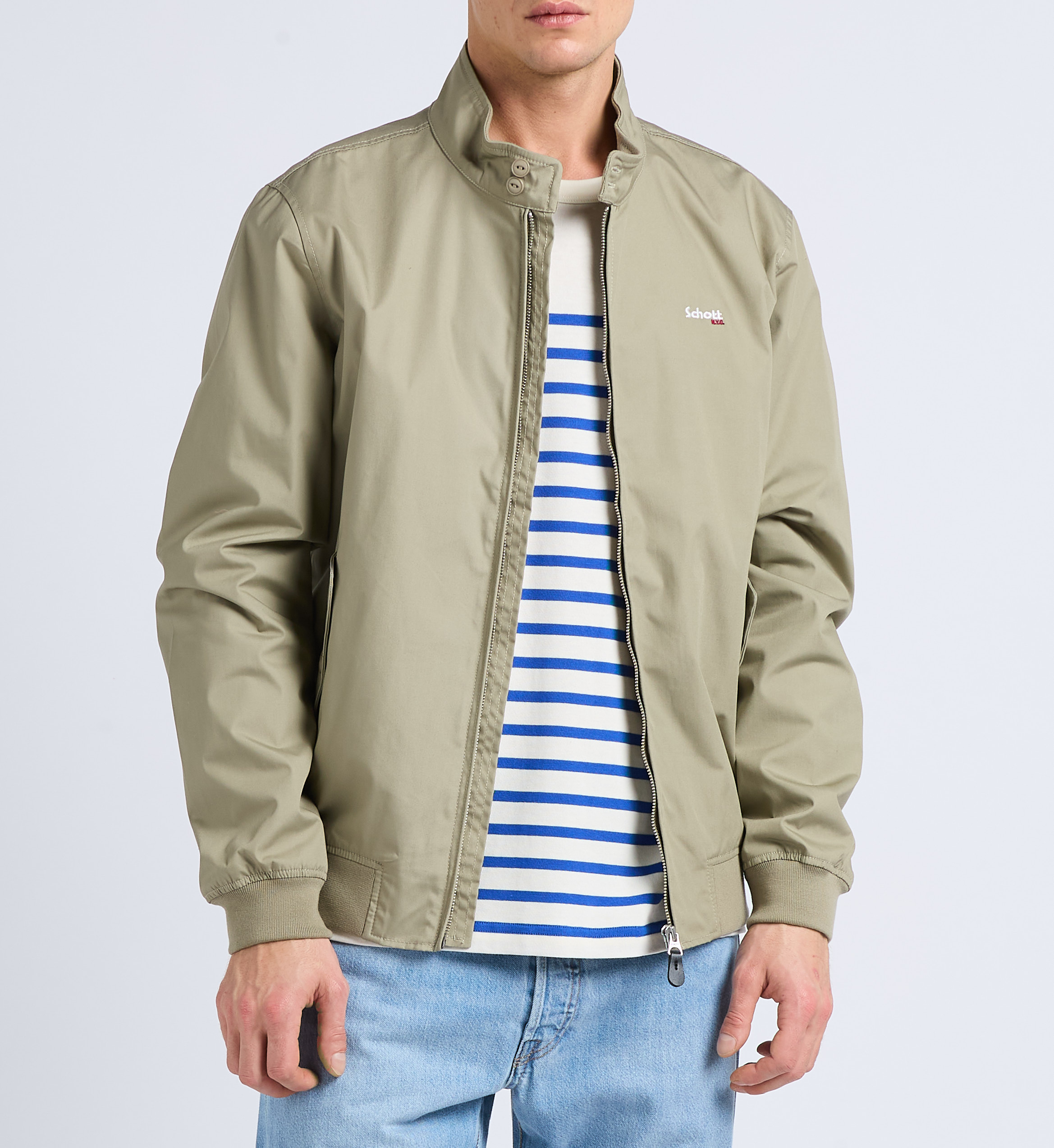 Regular-fit jack met opstaande kraag SCHOTT