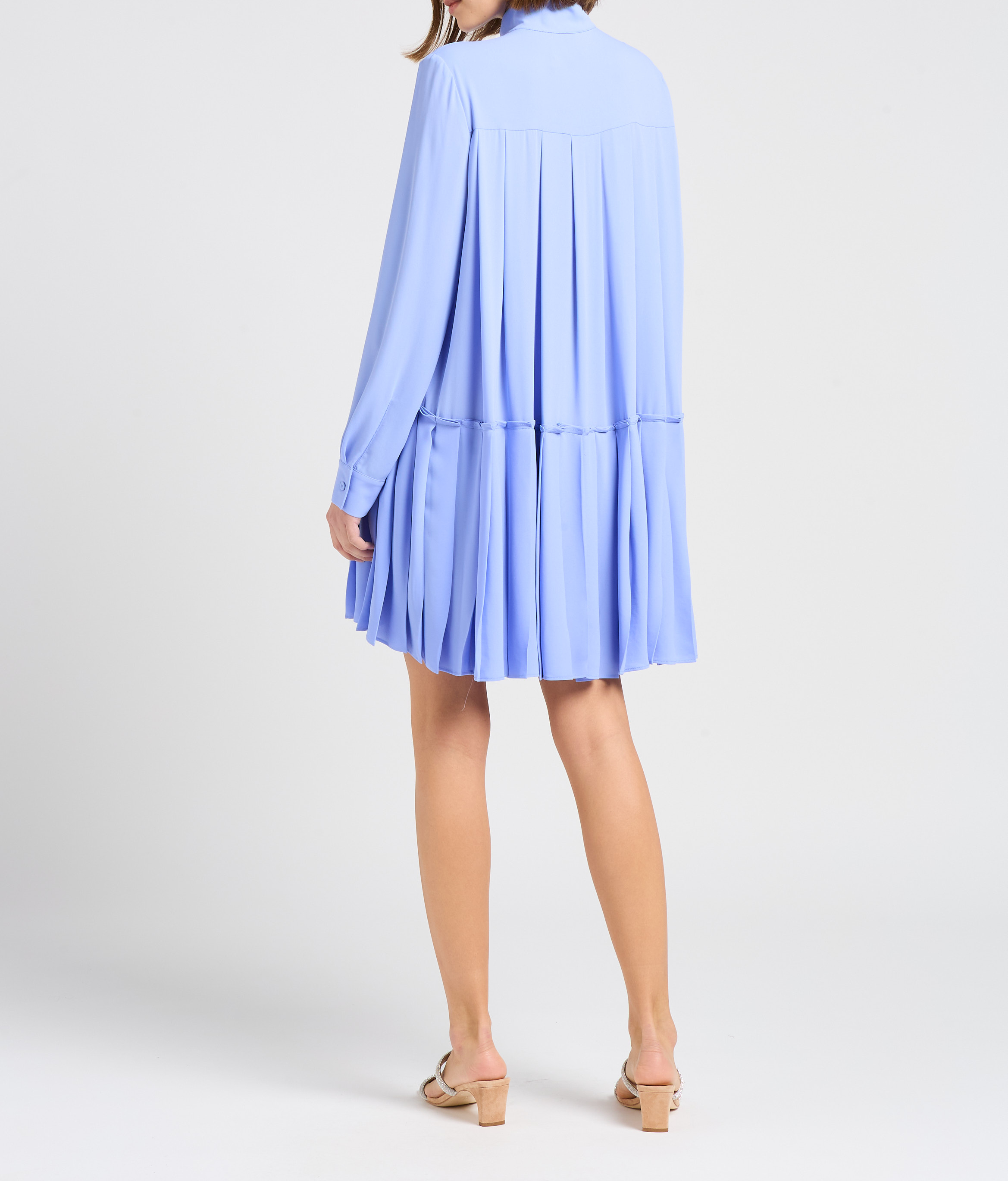 Loose short dress with high neck MARGAUX LONNBERG Purple