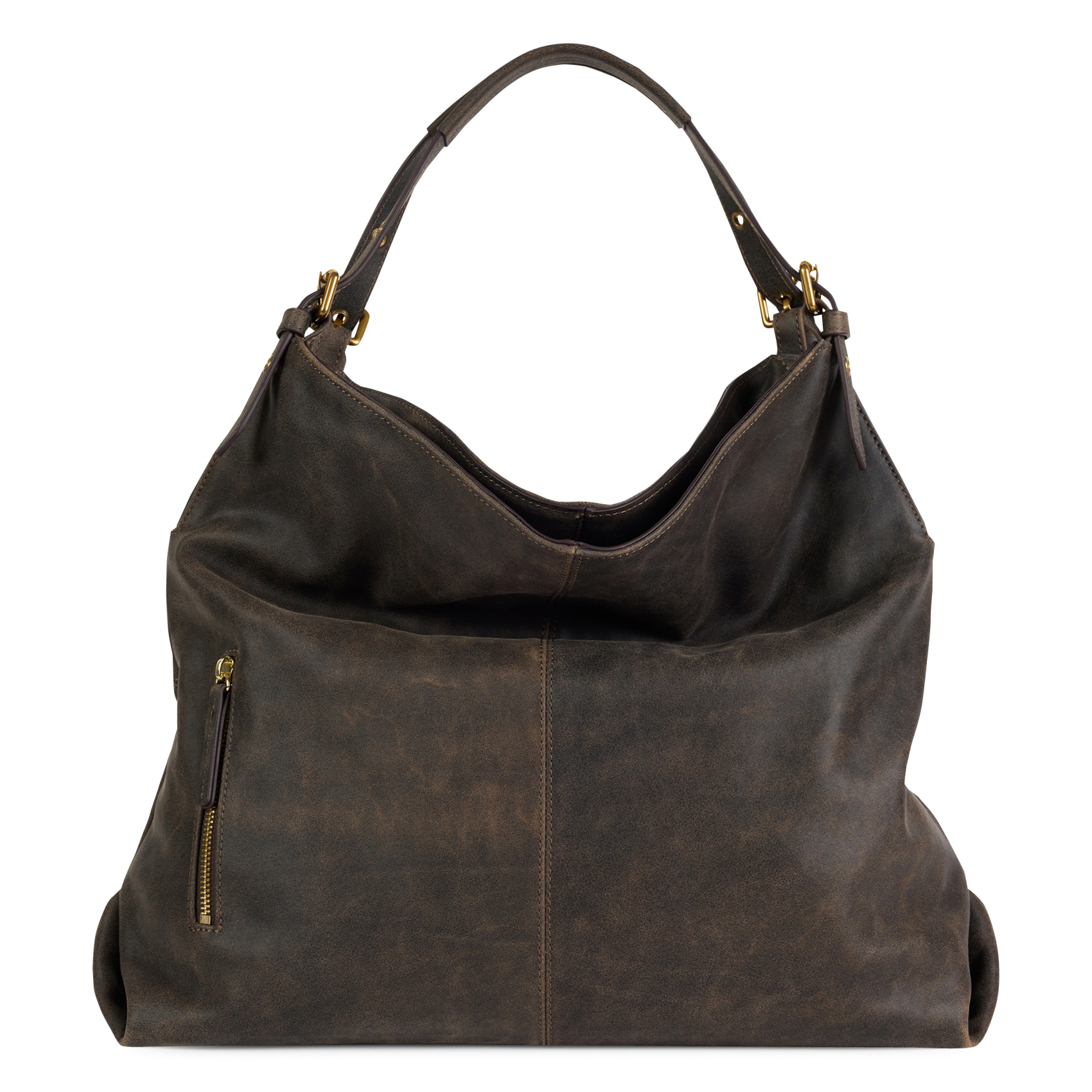 Schultertasche aus Leder NAT & NIN Braun
