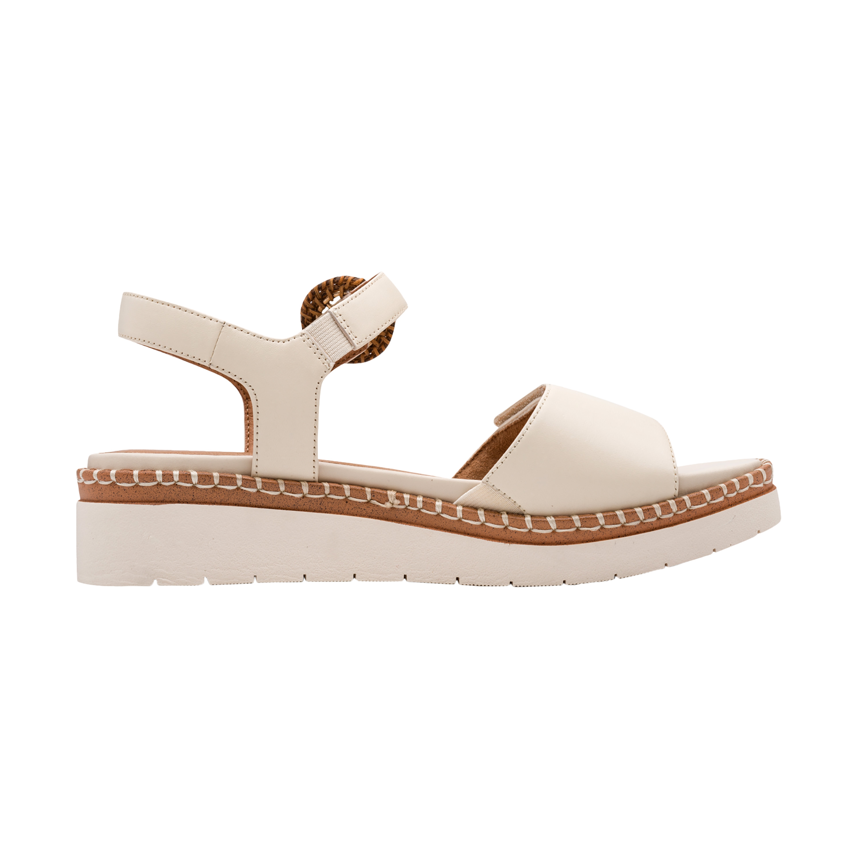Sandales cuir compensé  comfort TAMARIS Beige