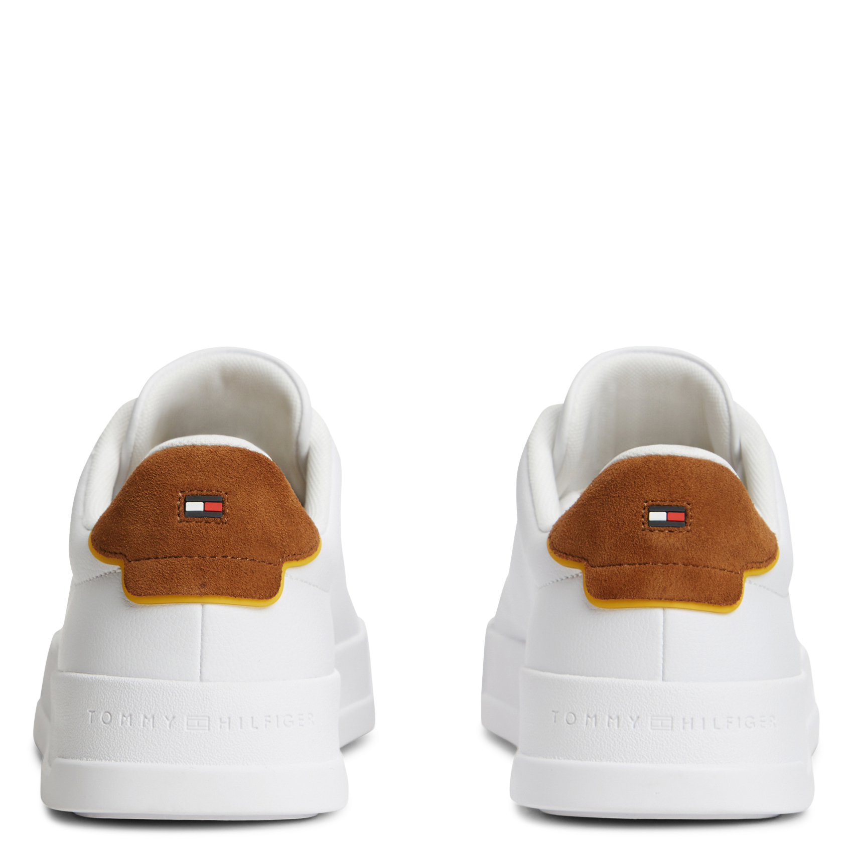 Baskets basses en cuir mélangé TOMMY HILFIGER Blanc