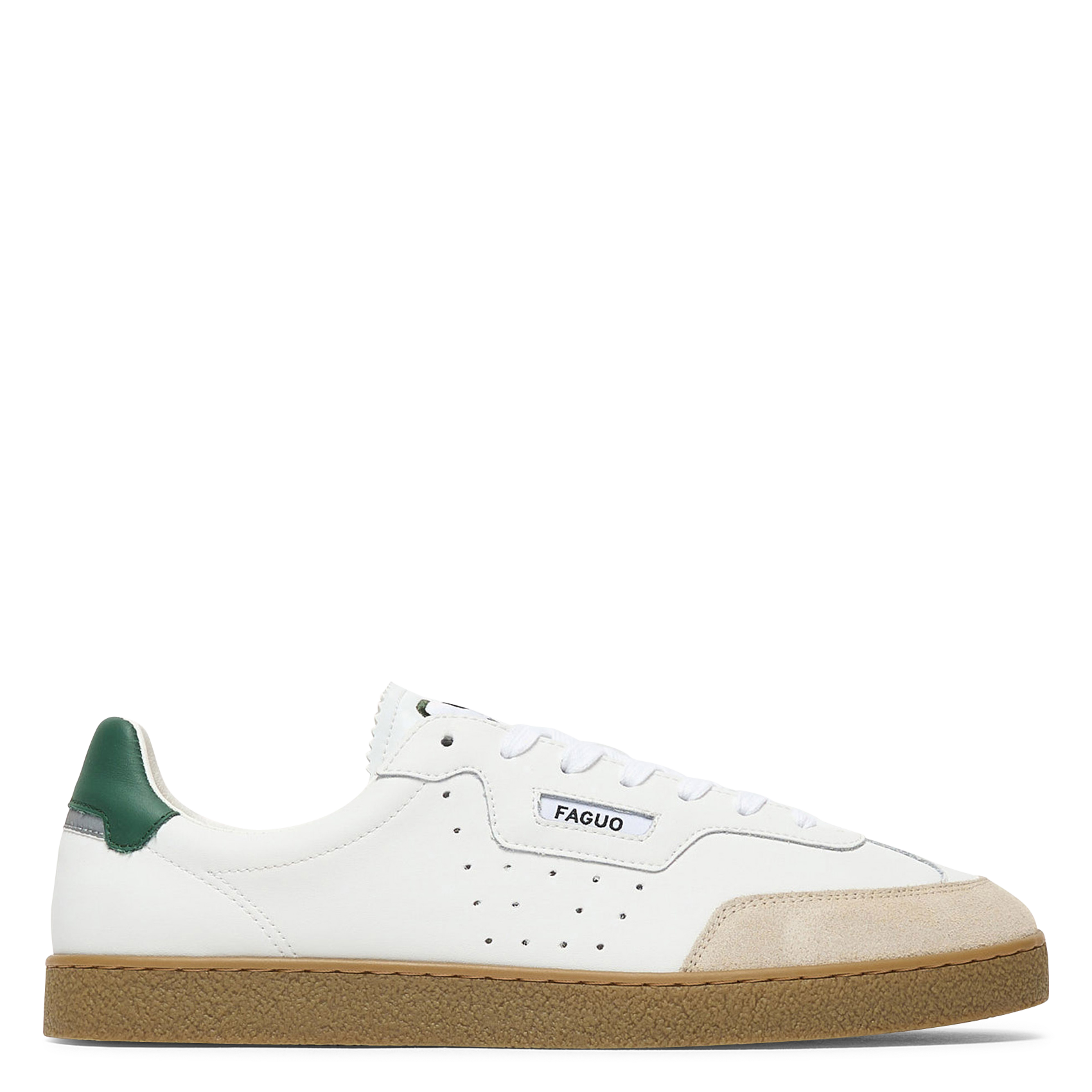 Lage, leren sneakers FAGUO Wit