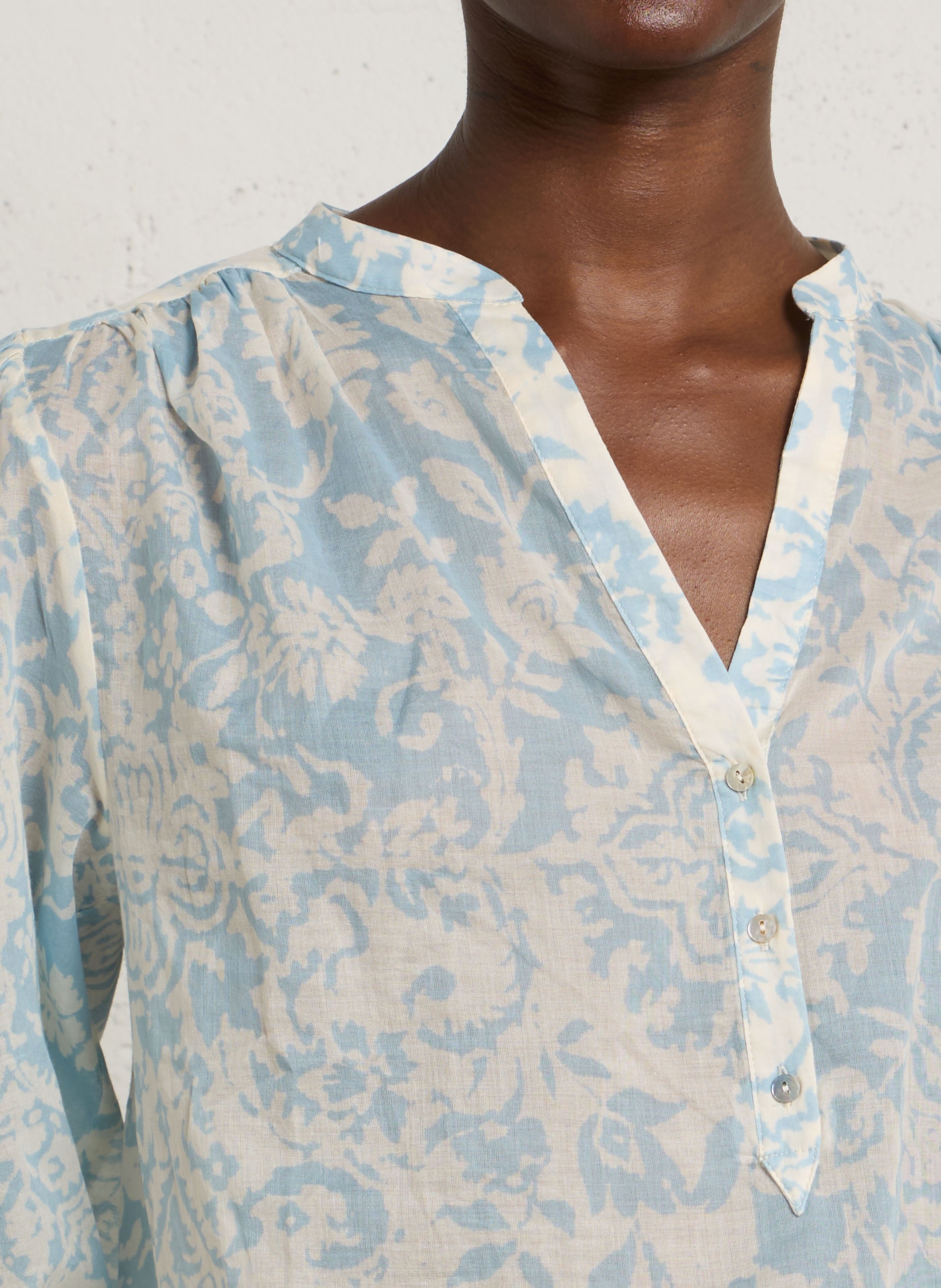 Ruimvallende, katoenen top MAISON 123 Blauw