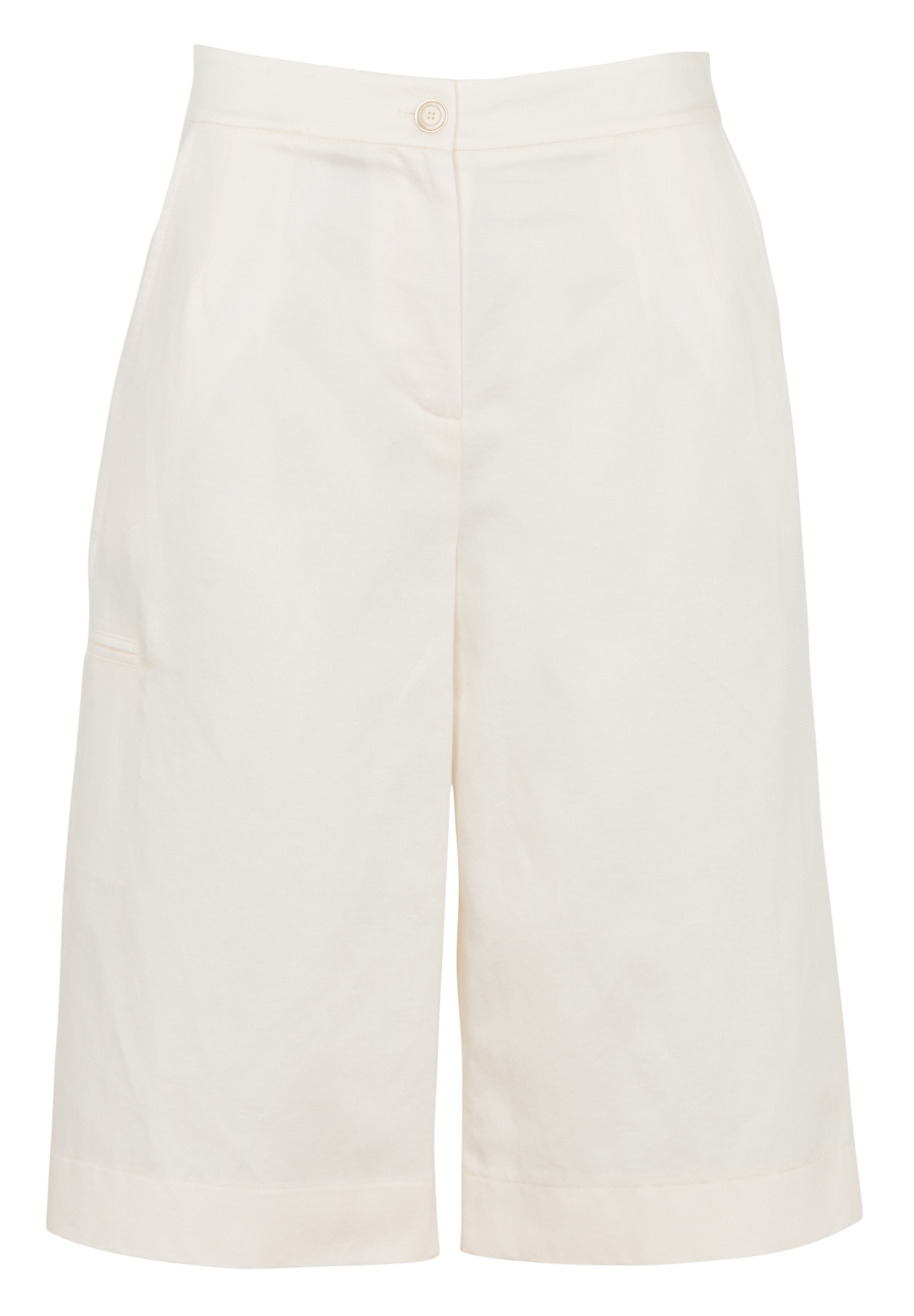 Große Bermuda-Shorts aus Bio-Baumwolle und Leinenmischung ZAPA Beige