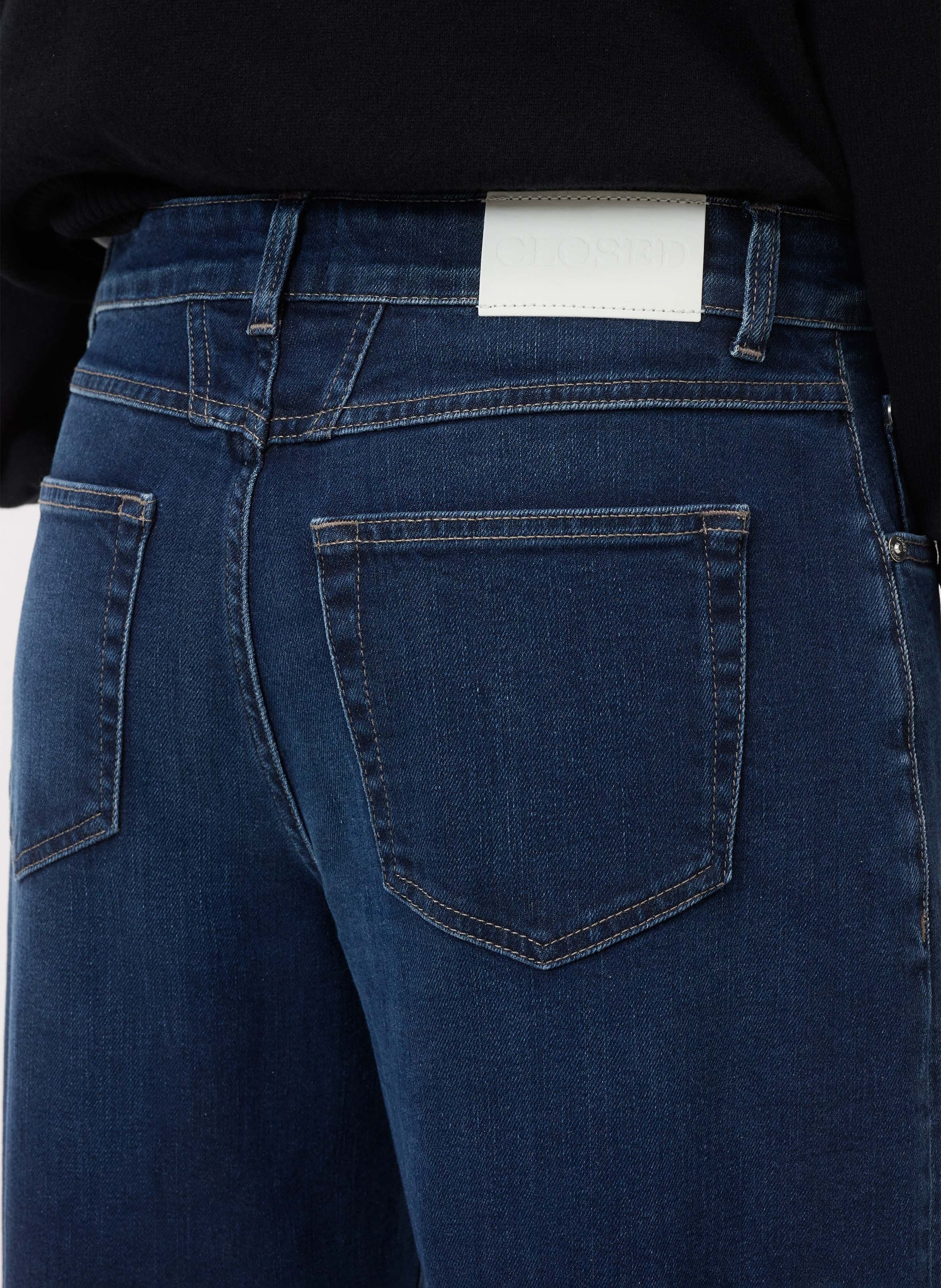 Wide-leg cotton-blend jeans CLOSED Blue