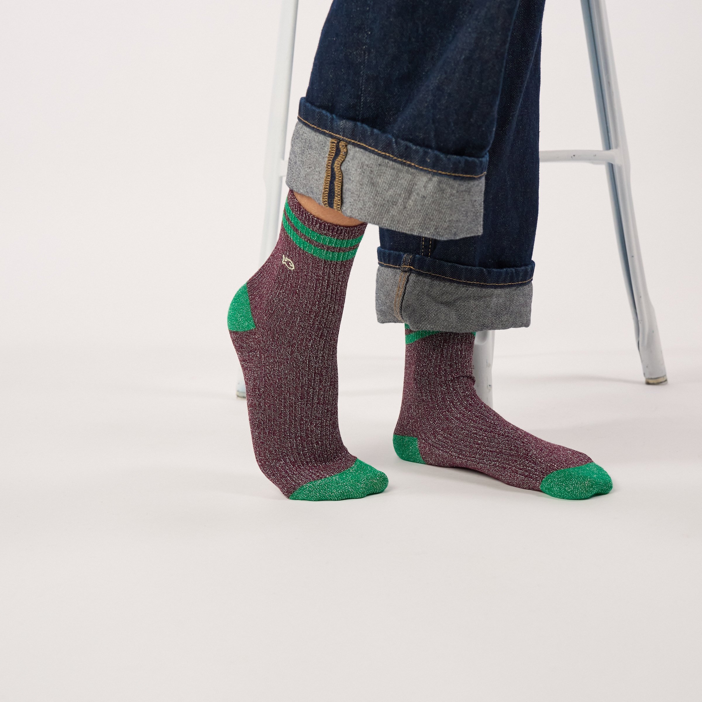 Combed Cotton Vintage Socks | Purple BILLYBELT Women