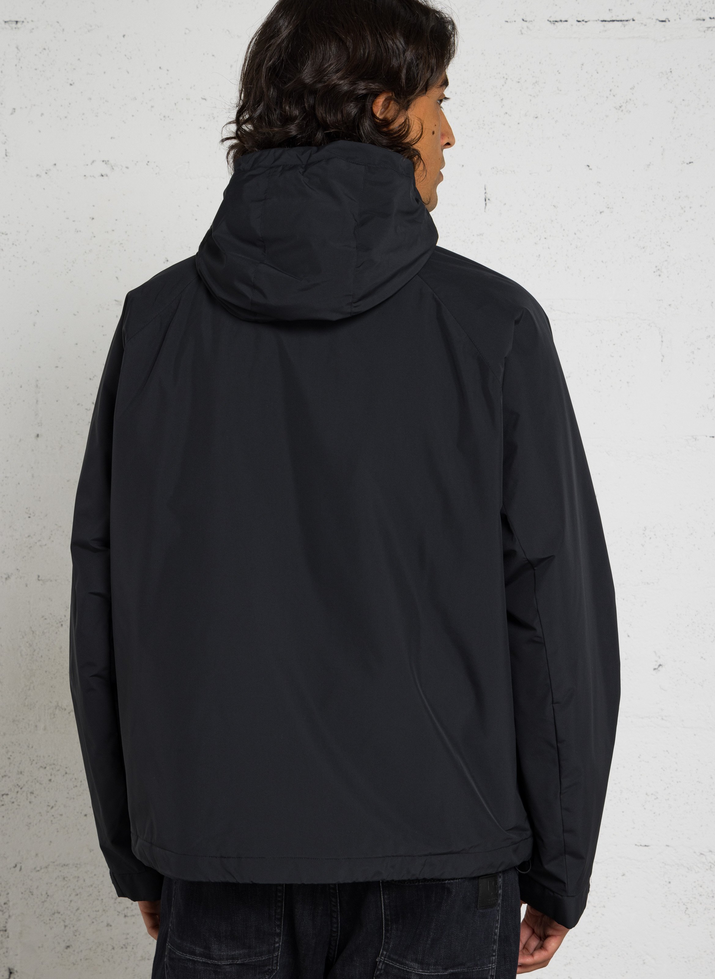Veste col montant à capuche unie ADIDAS Noir