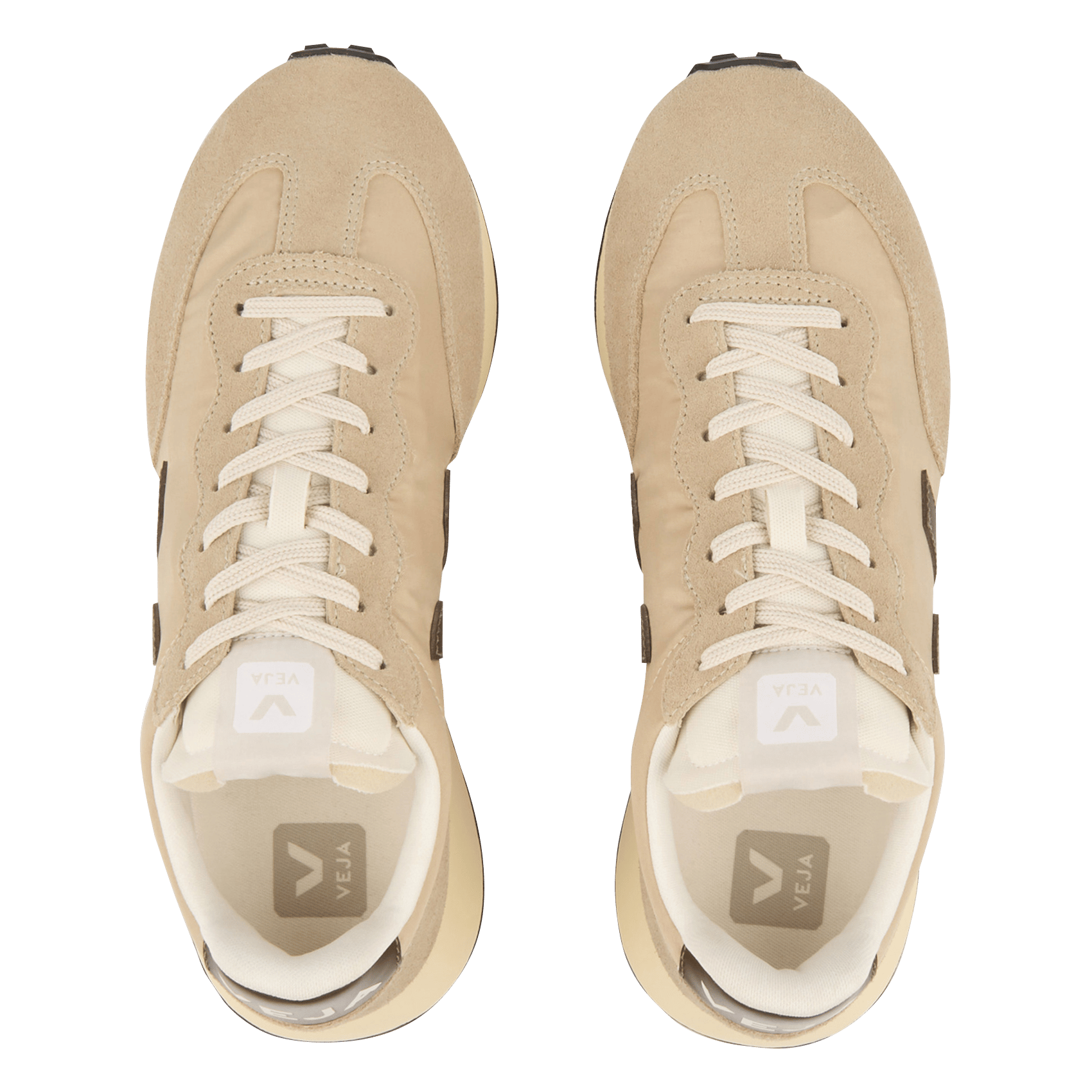 Low-top dual-fabric sneakers VEJA Beige
