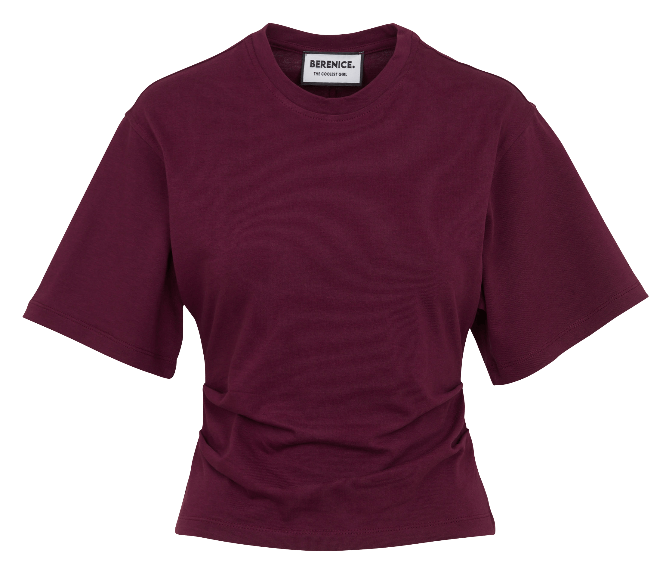 Tee-shirt manches courtes froncé en coton BERENICE