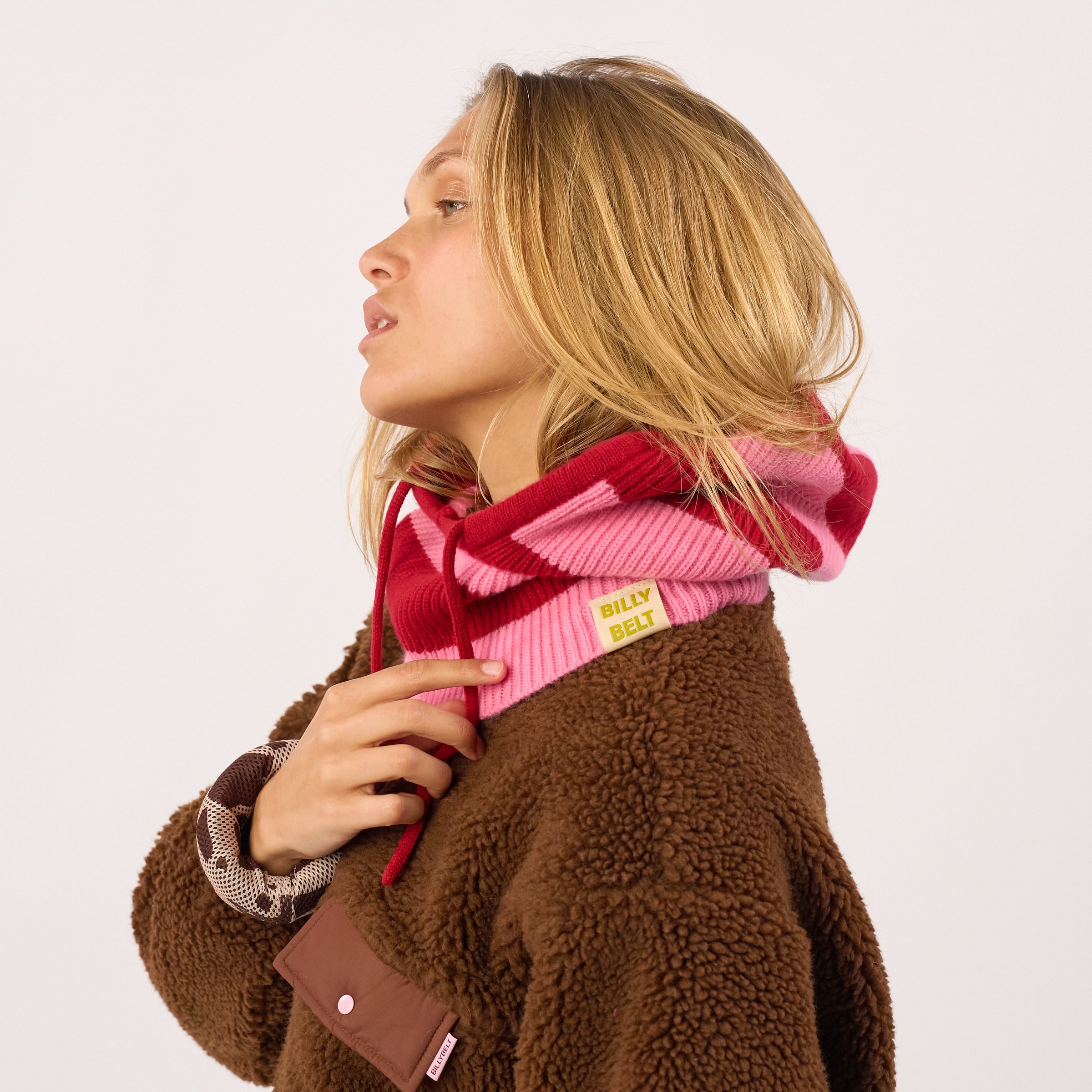 Wool balaclava BILLYBELT Pink