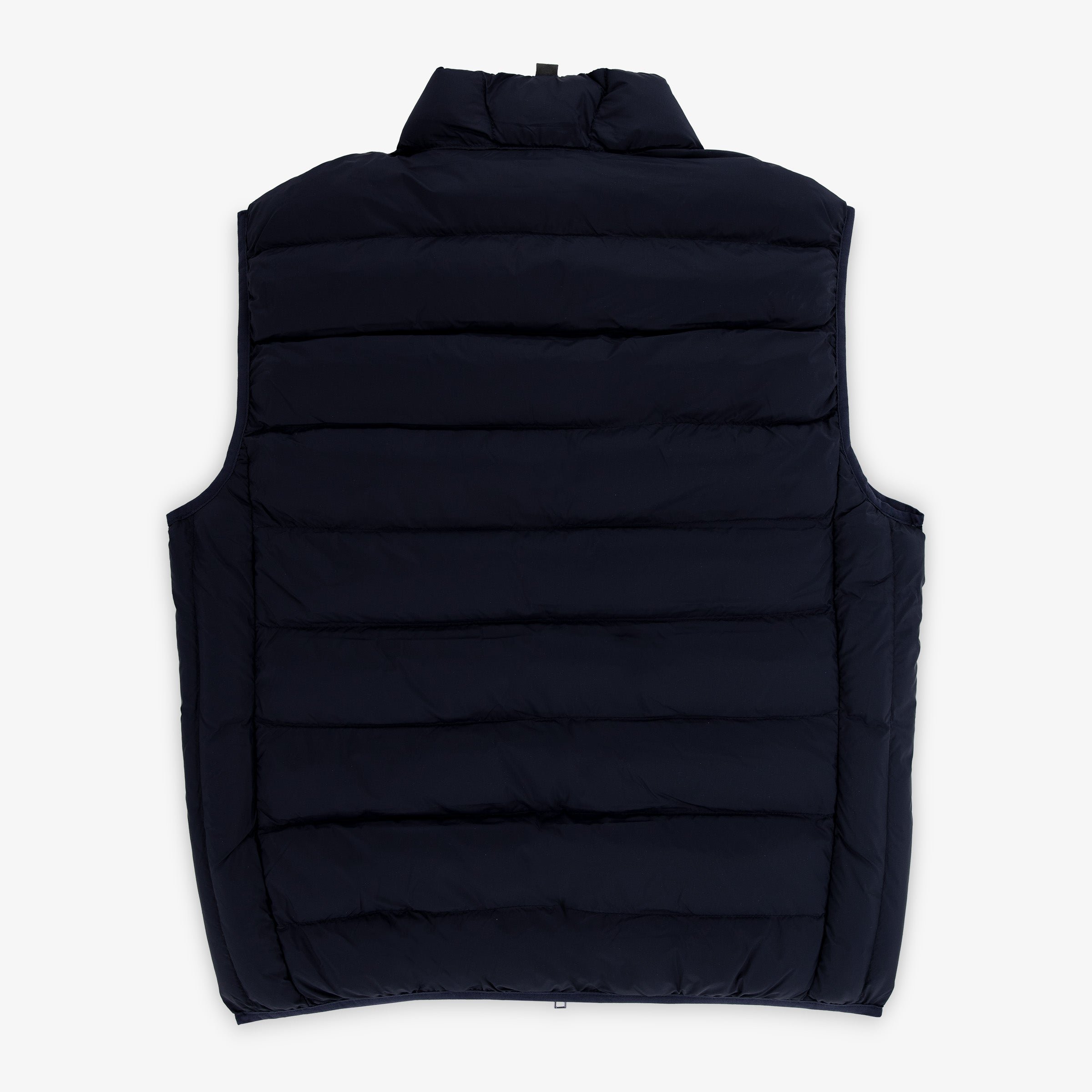 Dark navy blue high-neck sleeveless piumino jacket SERGE BLANCO Blue