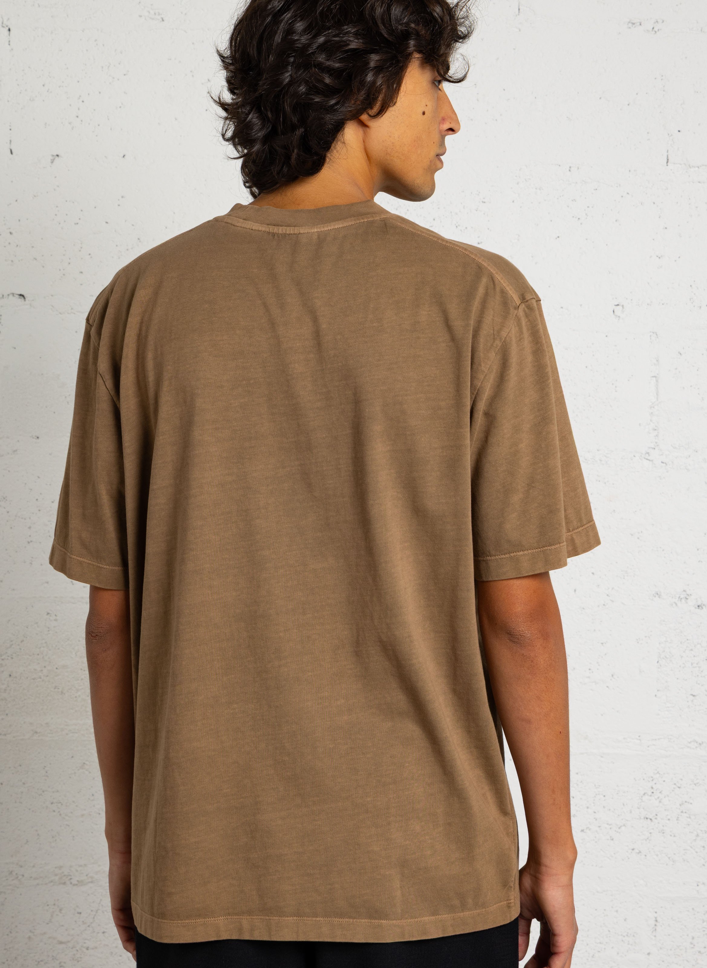 Tee-shirt col rond en coton MINIMUM Marron