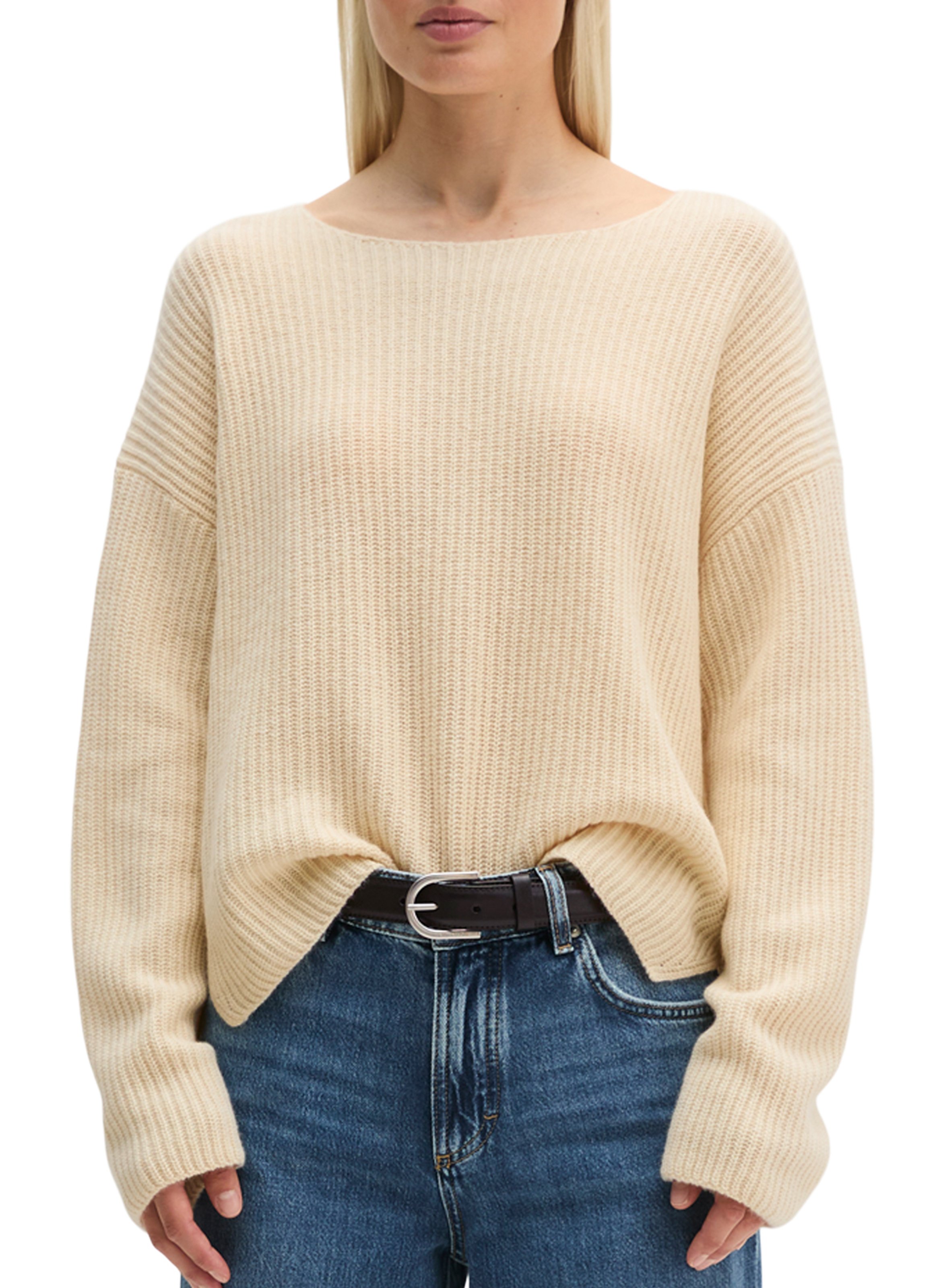 Straight wool-blend sweater MARC O'POLO Beige