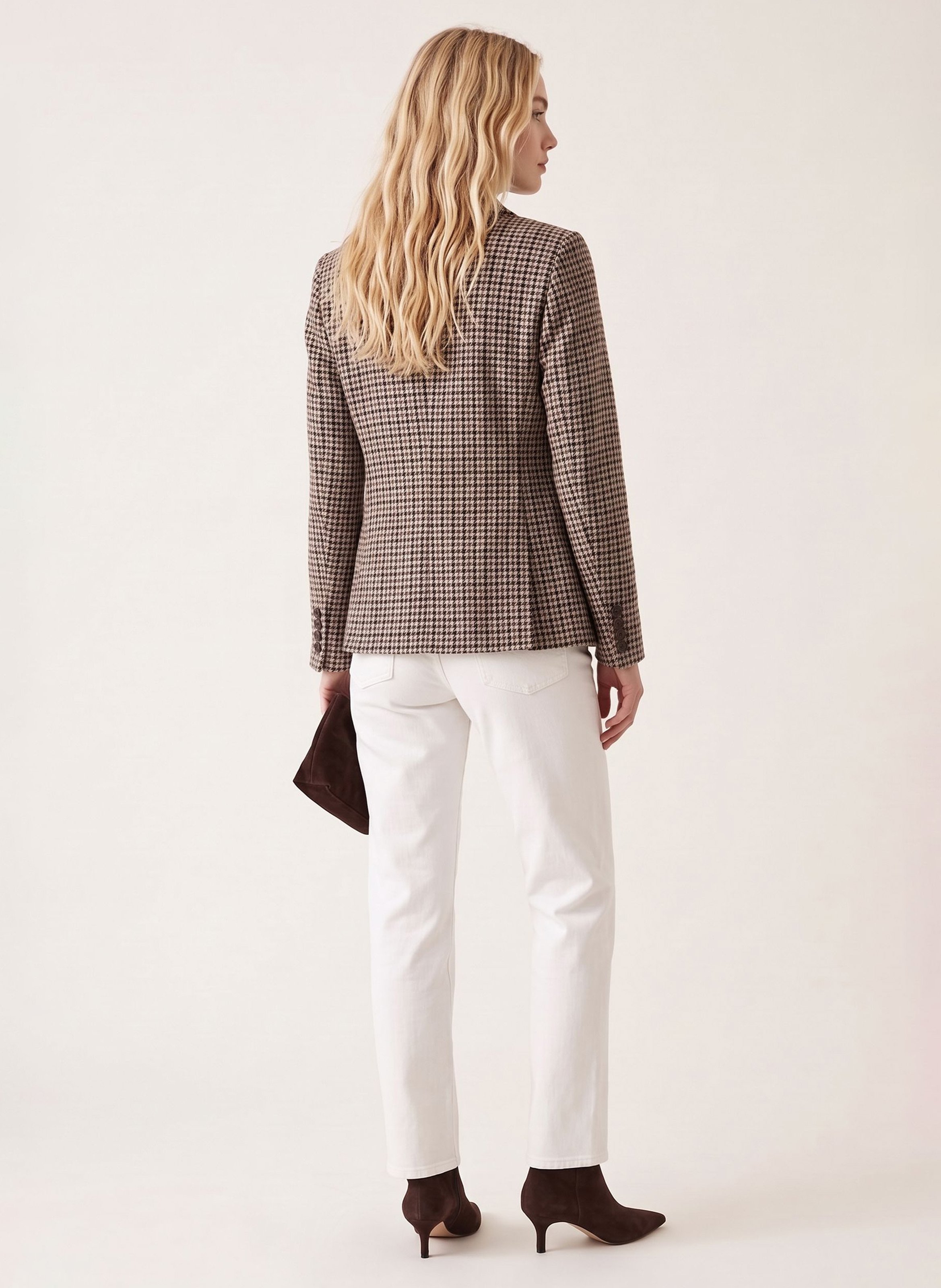 Blazer droit à carreaux KOOKAI Marron