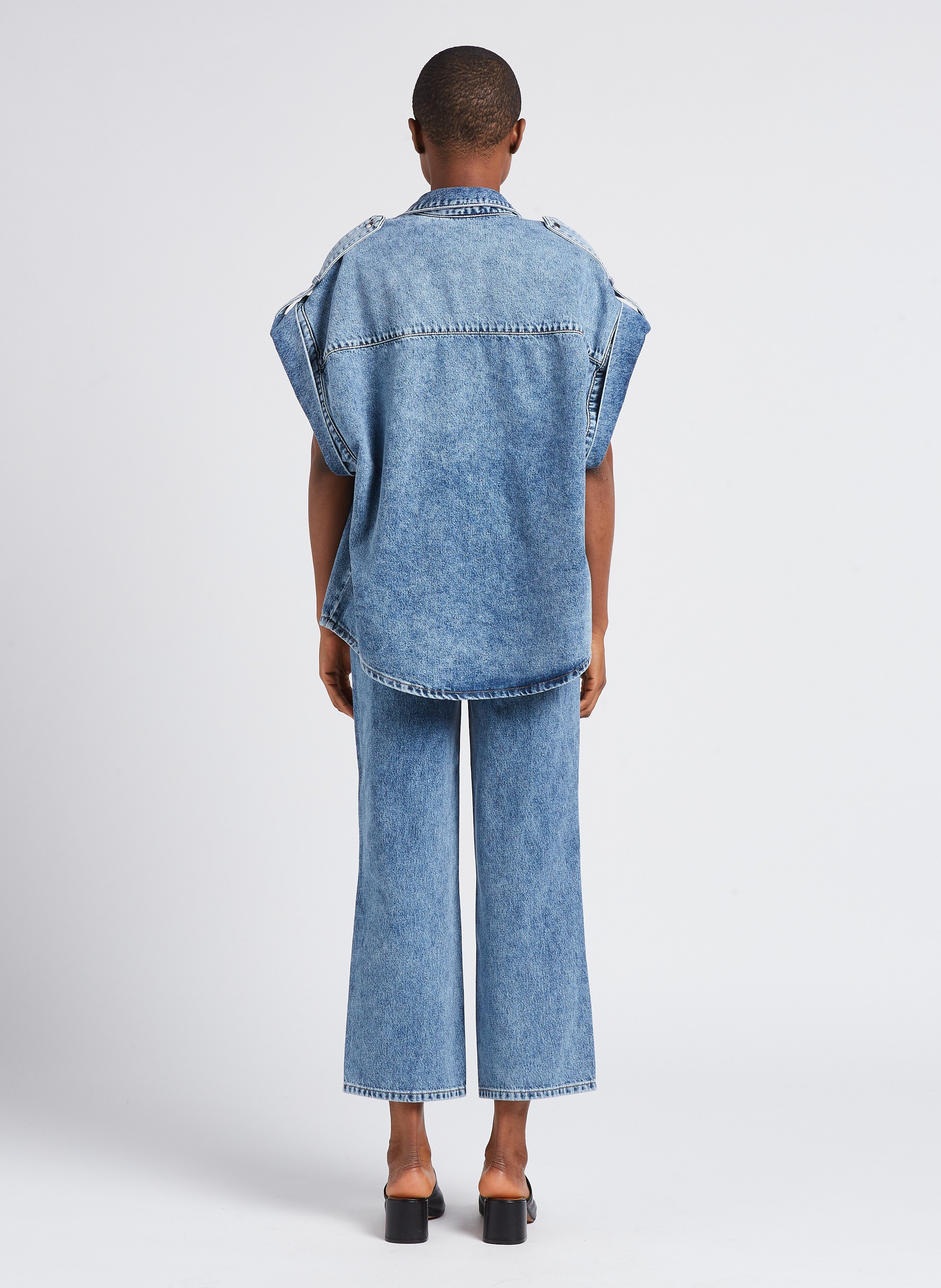 Faded straight-leg jeans IRO Blue