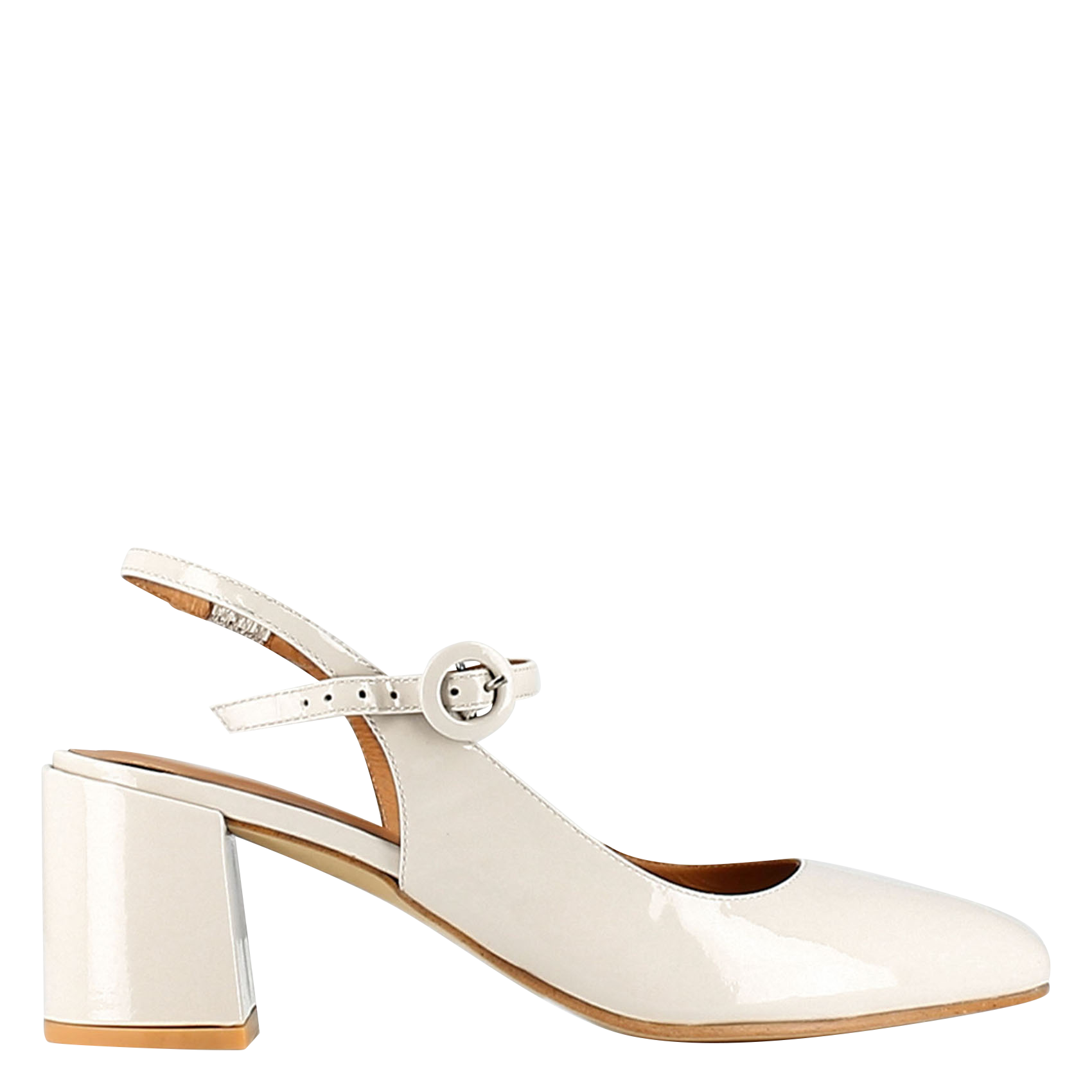 Patent leather slingbacks pumps JONAK White