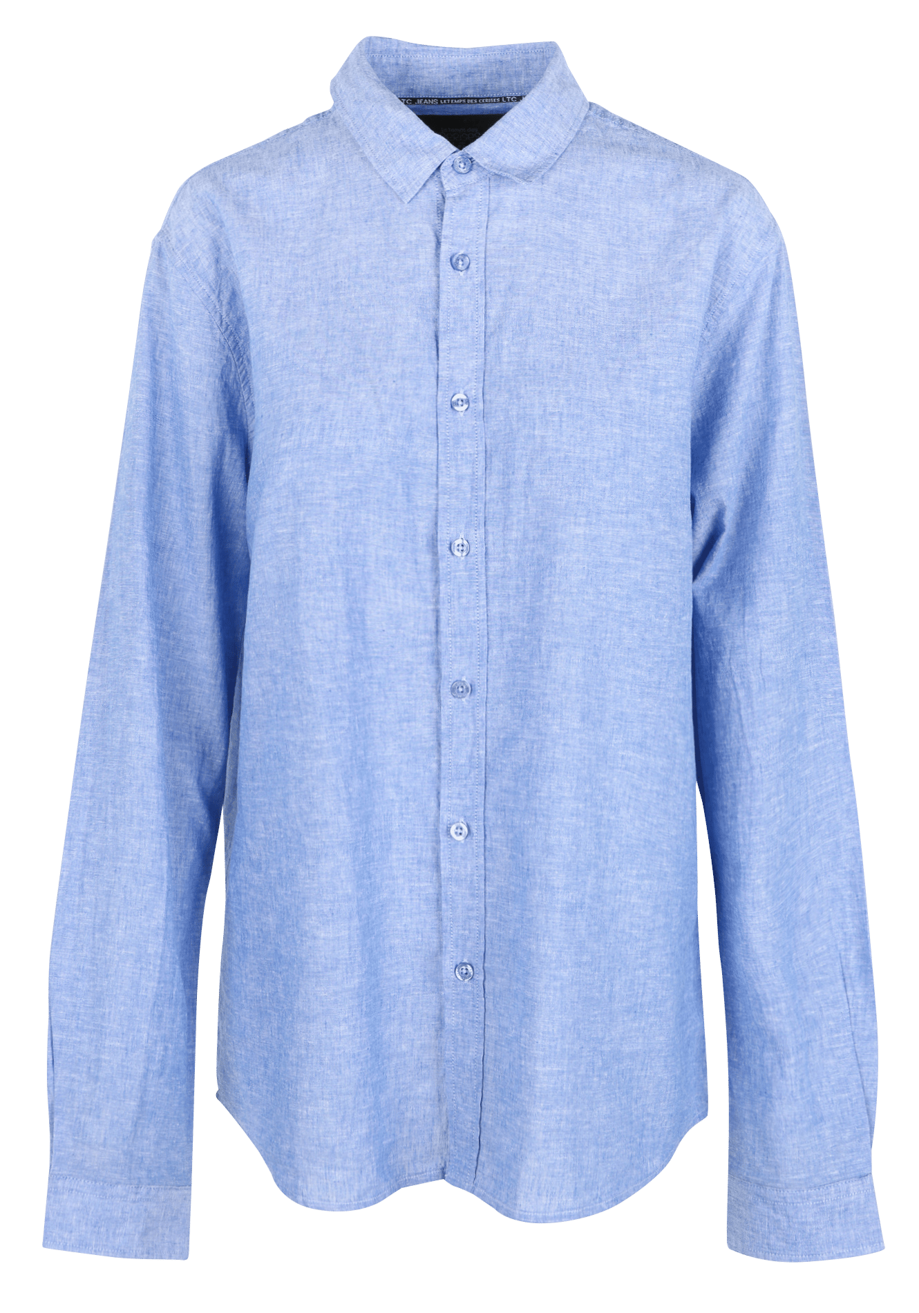 Chemise regular en lin et coton LE TEMPS DES CERISES Bleu