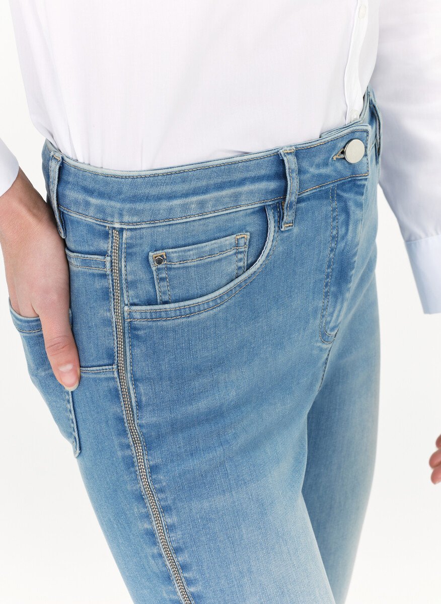 Stone Washed Slimfit-Jeans aus Baumwoll-Mix CAROLL Blau