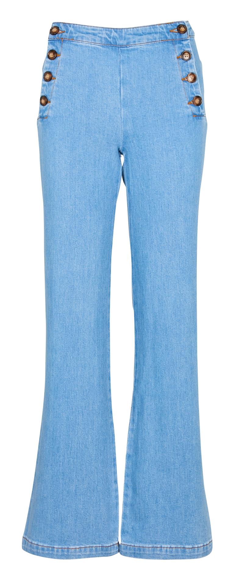 Straight denim pants in blended cotton LA PETITE ETOILE Jean Stone