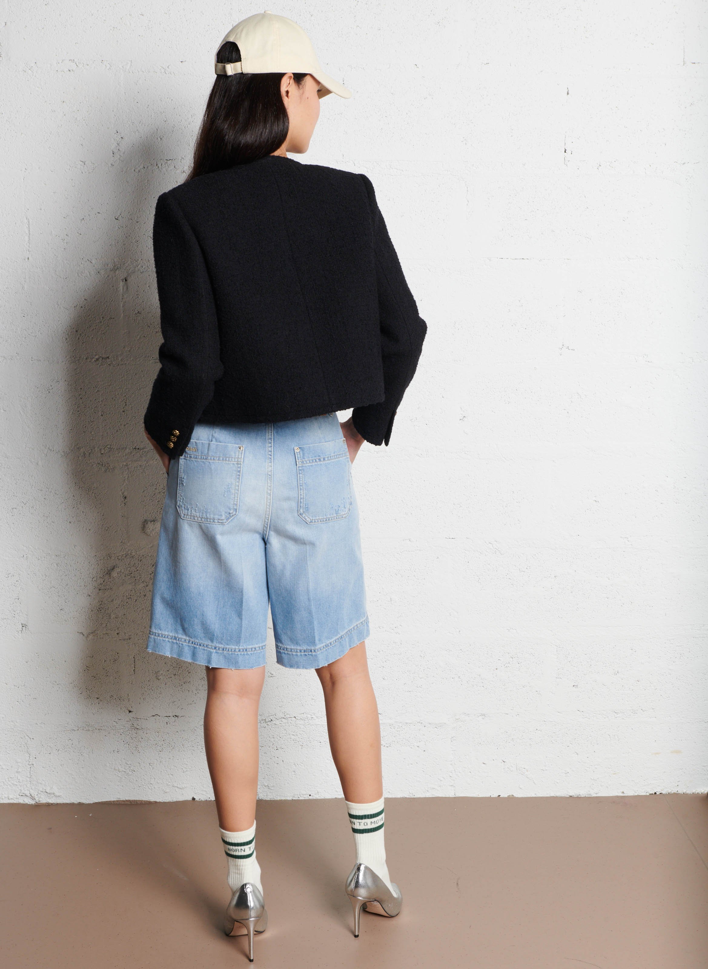 Kort jasje | katoenblend BA&SH Zwart