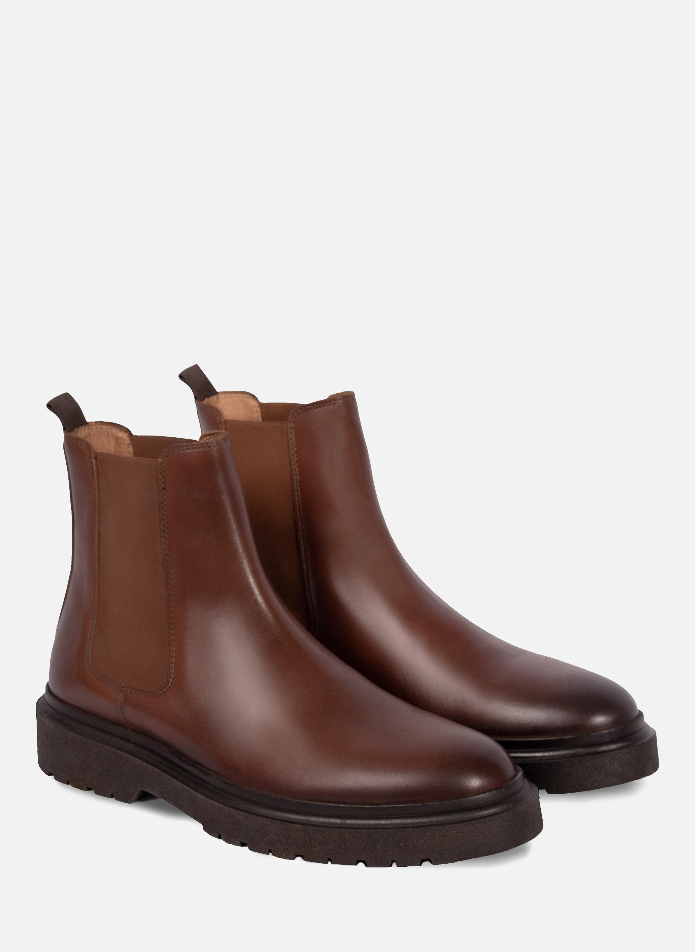 Chelsea boots in rubberized leather JULES & JENN Brown