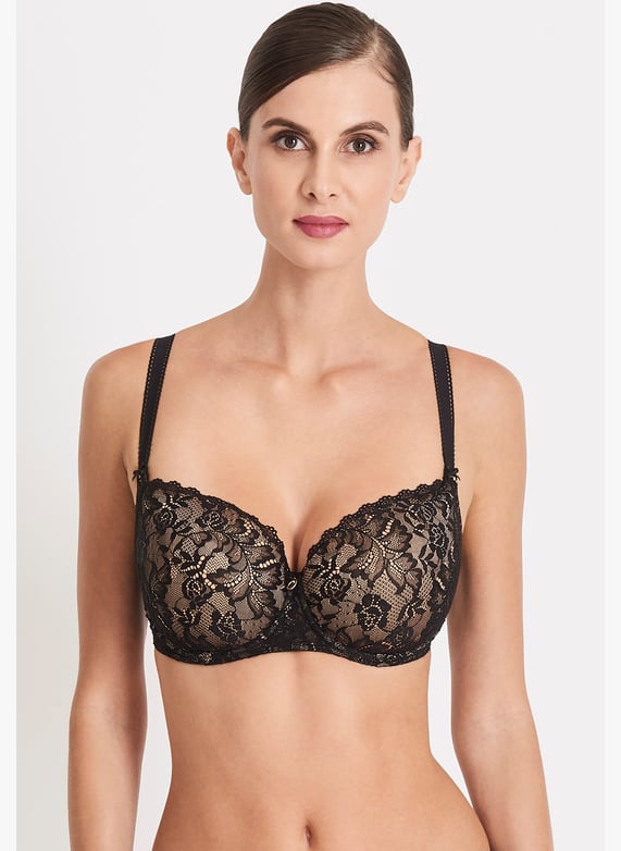 Comfort half-cup shell bra | Black by AUBADE Comfort half-cup shell bra Black