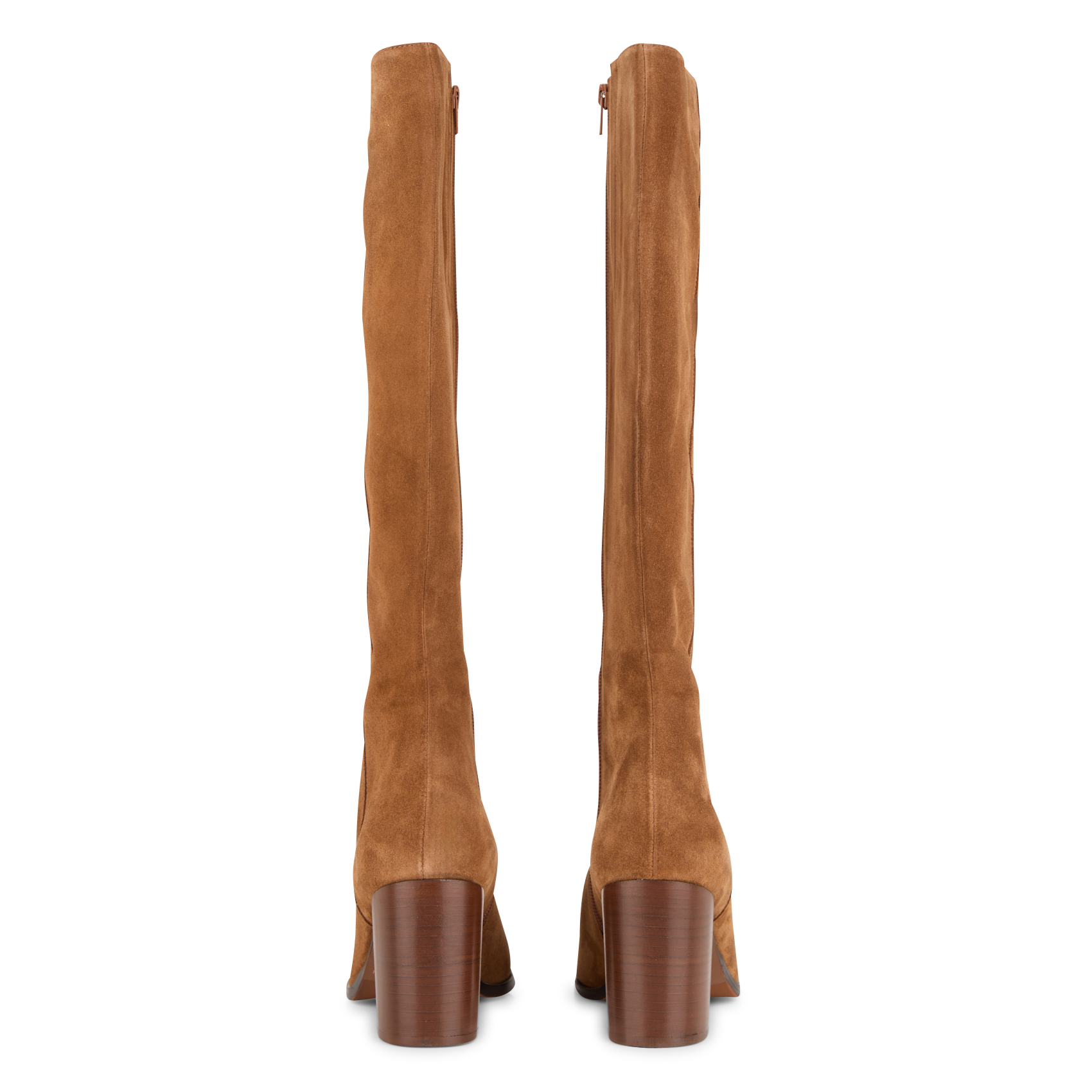 Bottes à talons en cuir velours  MELLOW YELLOW Marron