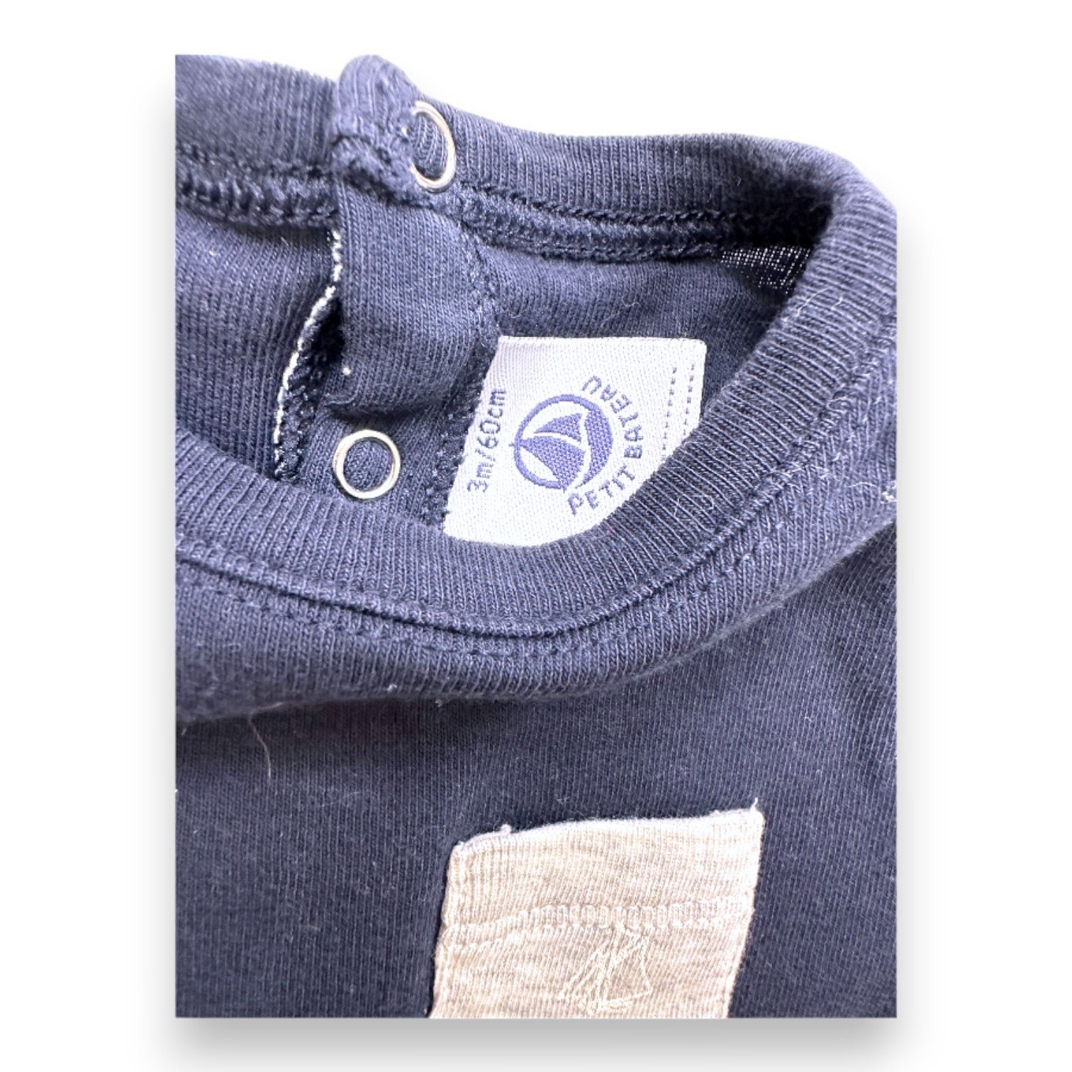 Blue Baby T-shirt - 3 months PETIT BATEAU - Seconde Main Blue