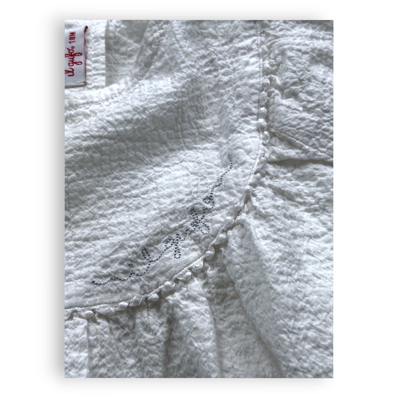 White Baby Blouse - 18 months IL GUFO - Seconde main White