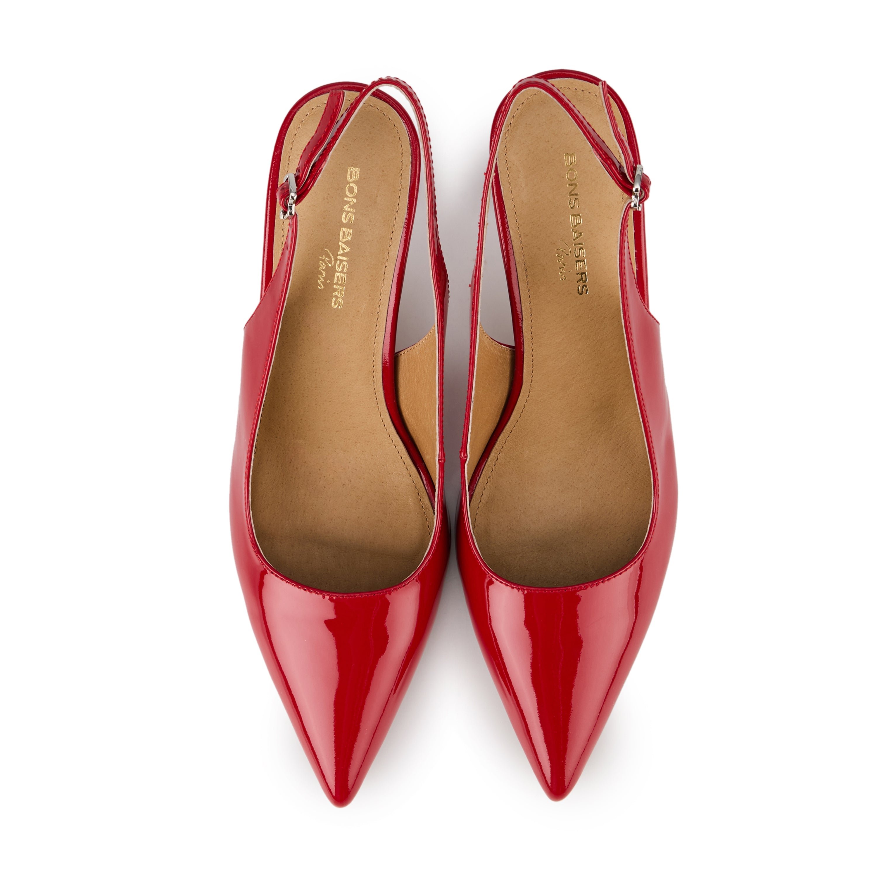 Beyou suede high heels  BONS BAISERS PARIS Red