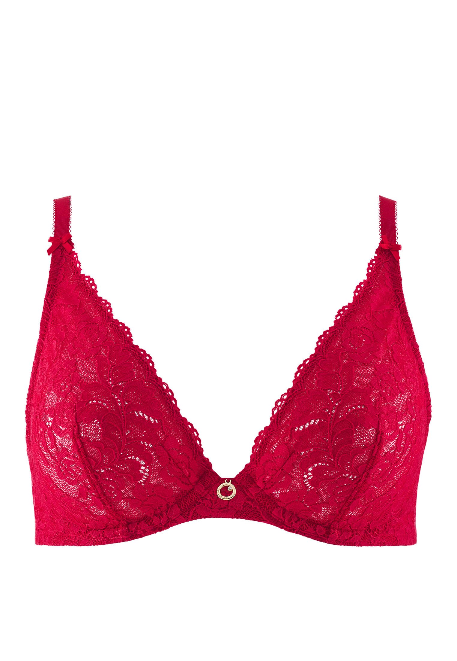 A la Folie kohl black underwired triangle bra AUBADE Red